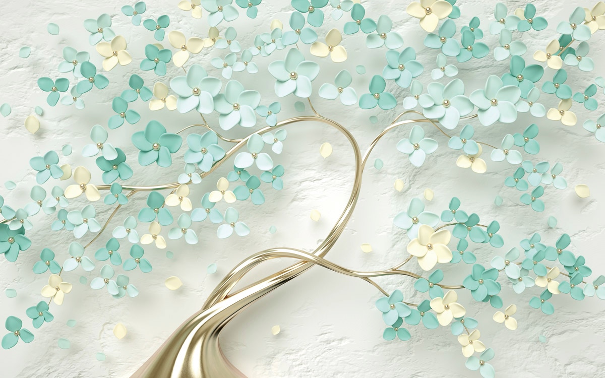 Papermoon Fototapete »Muster mit Blumen«