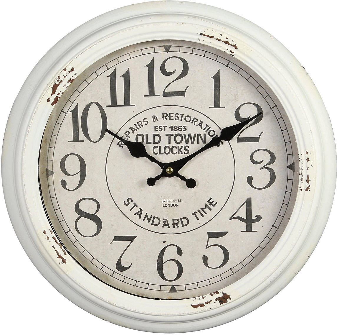 Ambiente Haus Wanduhr "Wanduhr - weiss 37cm"