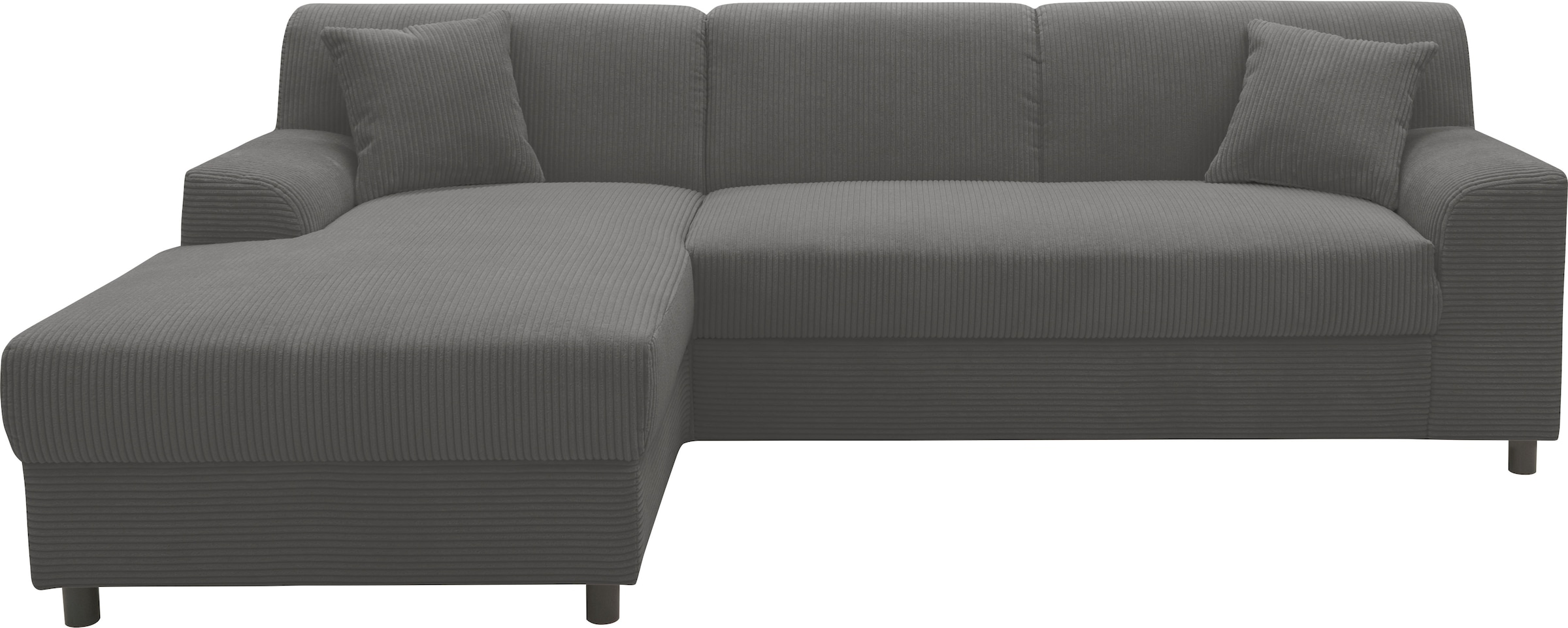 INOSIGN Ecksofa »Turah 2, L-Form, in Cord u. wasserabweisender Microfaser, Federkern«, B/T/H: 241/146/79 cm, incl. Zierkissen, wahlweise mit Bettfunktion