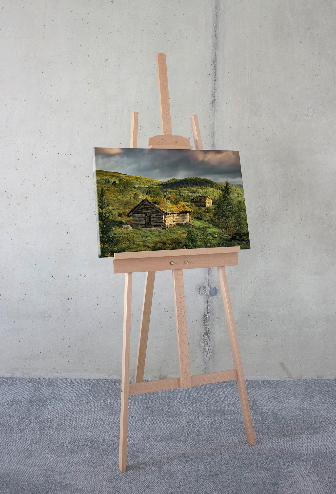 Komar Leinwandbild »Rustic Charme - Grösse 60 x 40 cm«, Baum-Blätter-Natur-Berge-Blumen-Foto-Jahreszeiten-Landschaft-Meer-Strand-Palmen, (Packung, 1 St.), Keilrahmenbild mi Echtholzrahmen