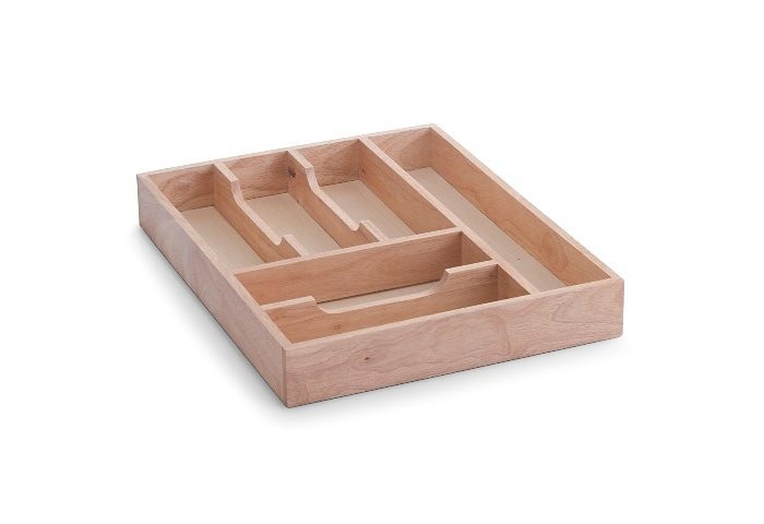Zeller Present, Besteckkasten Gummibaumholz, holzfarben, Gummi, B/H/T: 34 cm x 6 cm x 43 cm