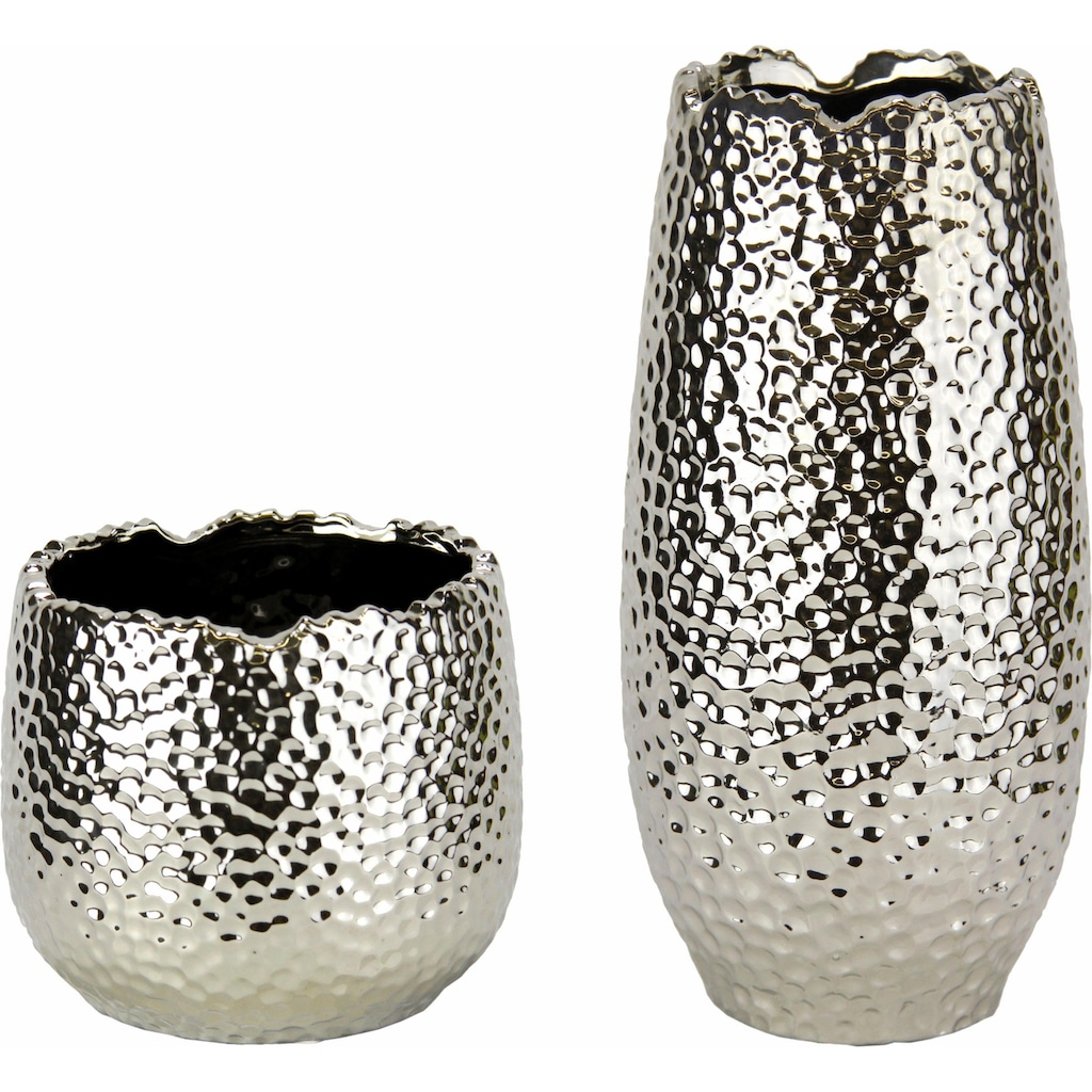 Home affaire Dekovase »Keramik-Vasen«, (Set, 2 St.)