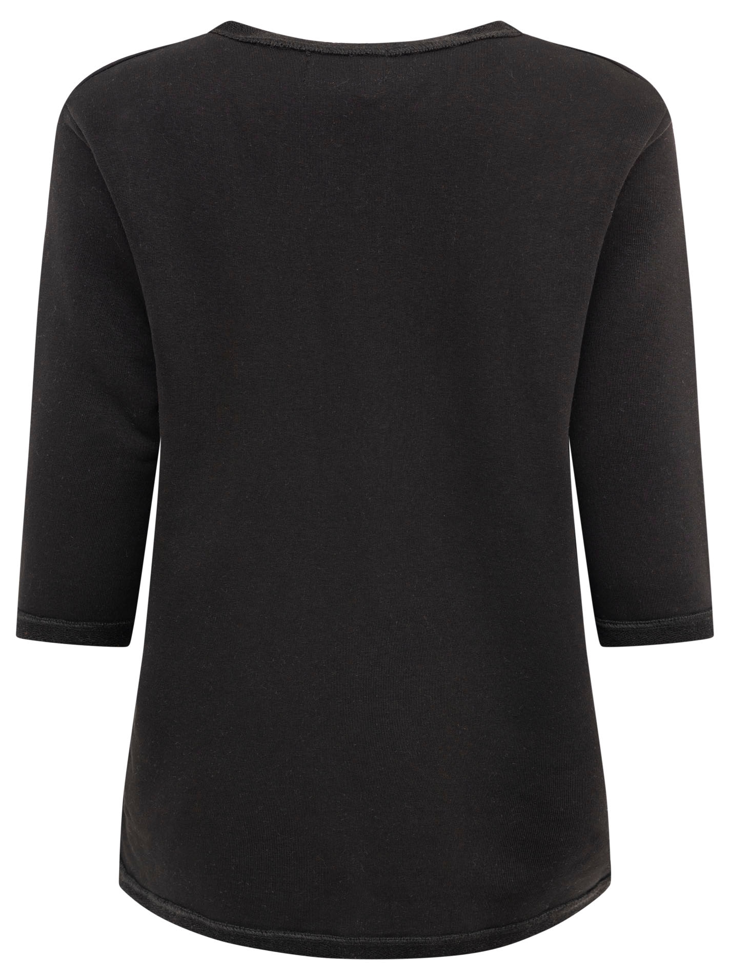 Zwillingsherz 3/4-Arm-Shirt »"Moin"«, mit Moin Stickerei und Anker, ausgefranste Kanten