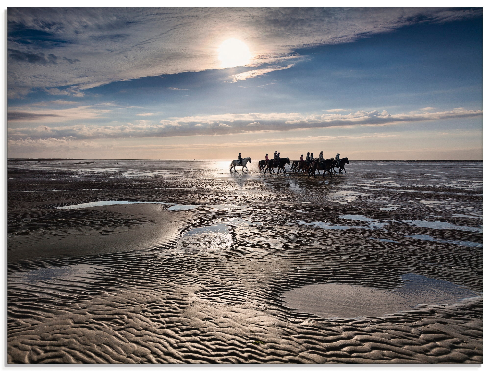 Artland Glasbild »Freiheit am Meer«, Strand, (1 St.), in verschiedenen Grössen