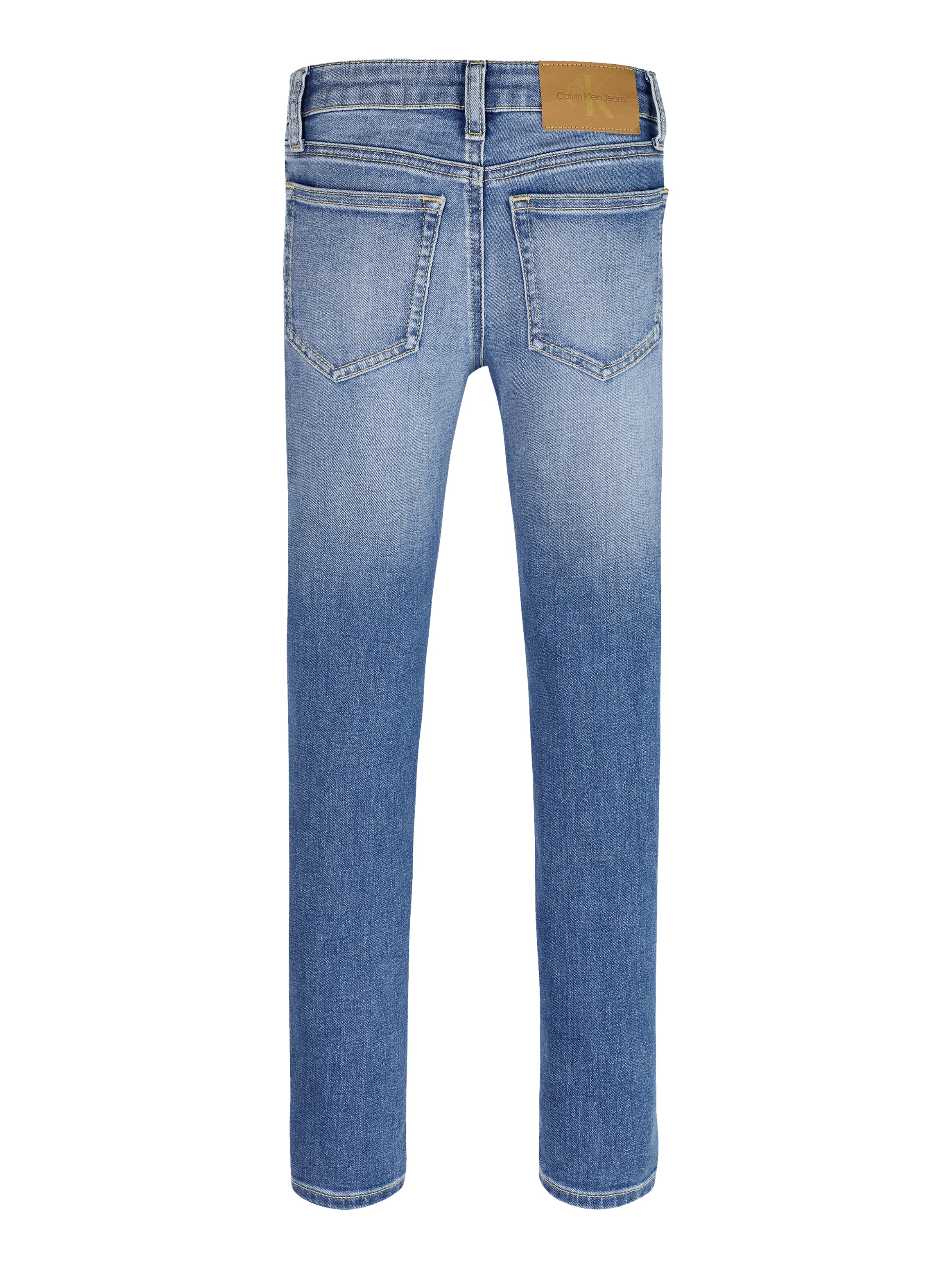 Calvin Klein Jeans Skinny-fit-Jeans »MR SKINNY ESS WASHED BLUE DENIM«, für Kinder bis 16 Jahre mit Logopatch