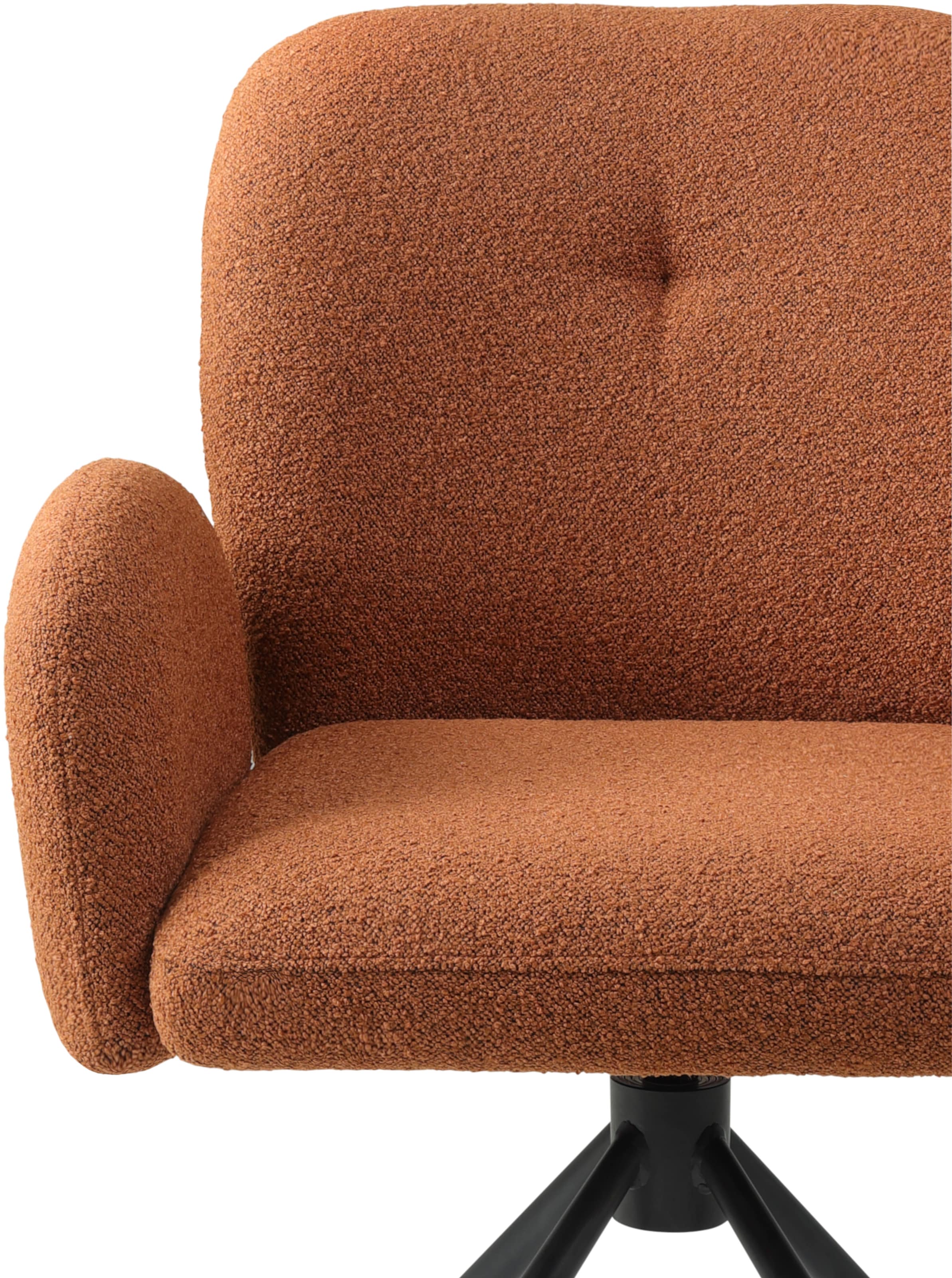 TOM TAILOR HOME Armlehnstuhl »PEBBLE ARMCHAIR«, (Set), 2 St., Webstoff Bouclé, Esszimmerstuhl, mit Armlehnen, 4-Fussgestell, 140 kg belastbar, drehbar
