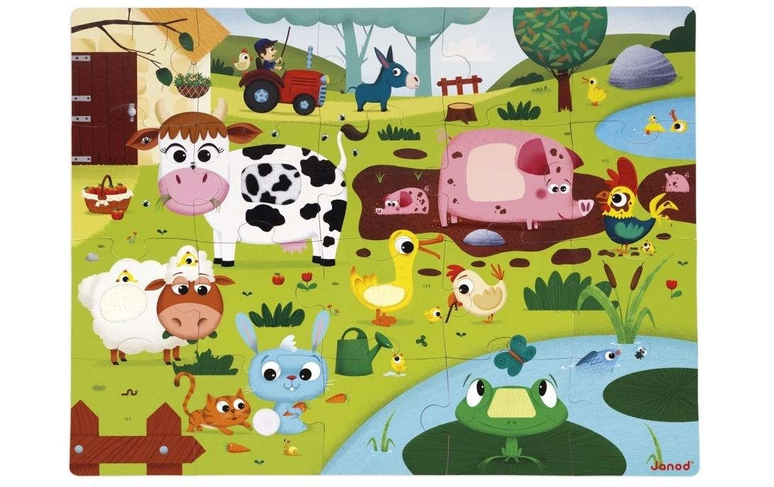 Janod Puzzle »die Tiere auf der Farm«