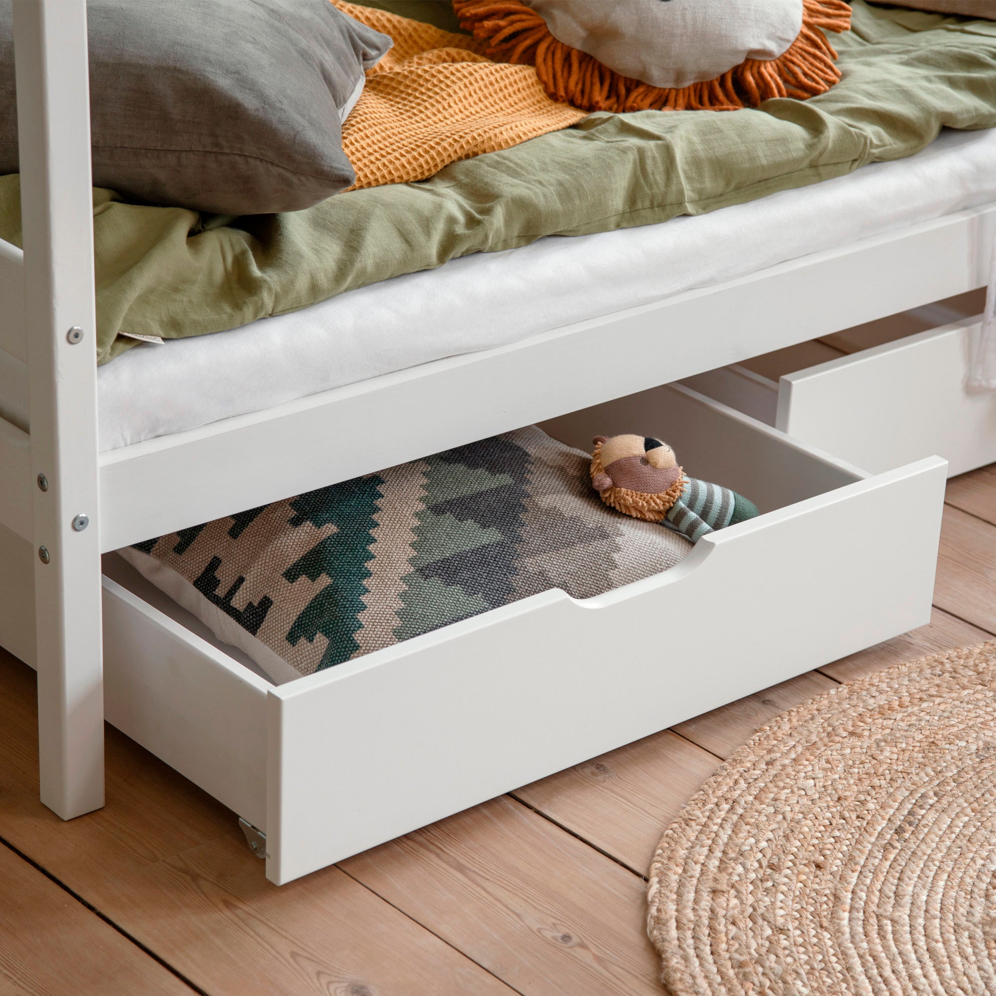 Home affaire Jugendbett »ECO One«, Kinderbett mit Rausfallschutz, mit 2 Schubkästen