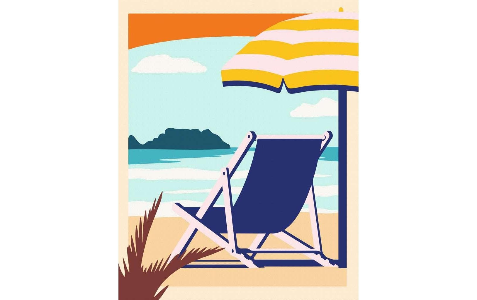 Ravensburger Malen nach Zahlen »CreArt – Relax at the Beach«, Mit ausführlicher Malanleitung und Vorlageblatt