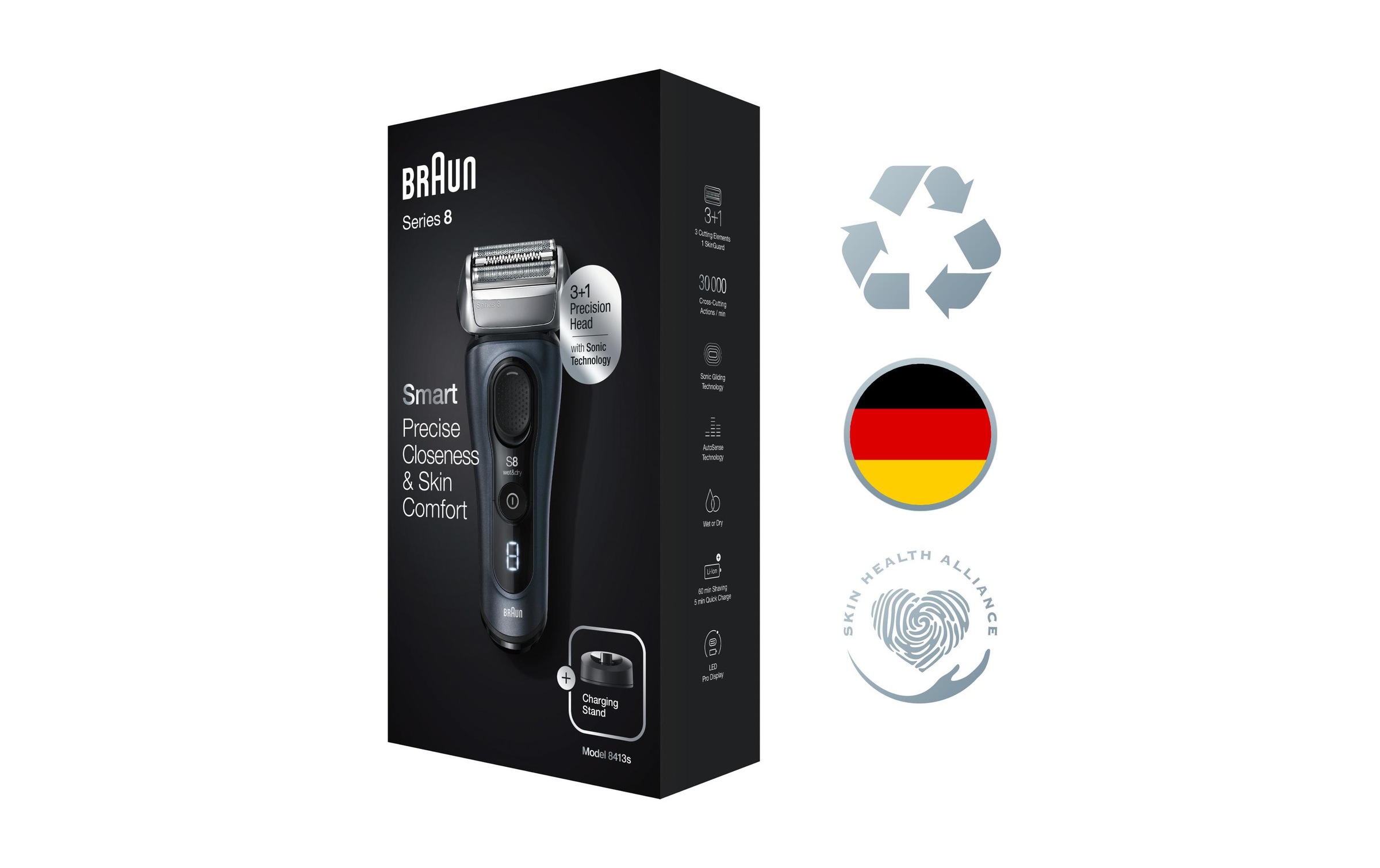 Braun Elektrogesichtshaarentferner »Series 8 8413s«