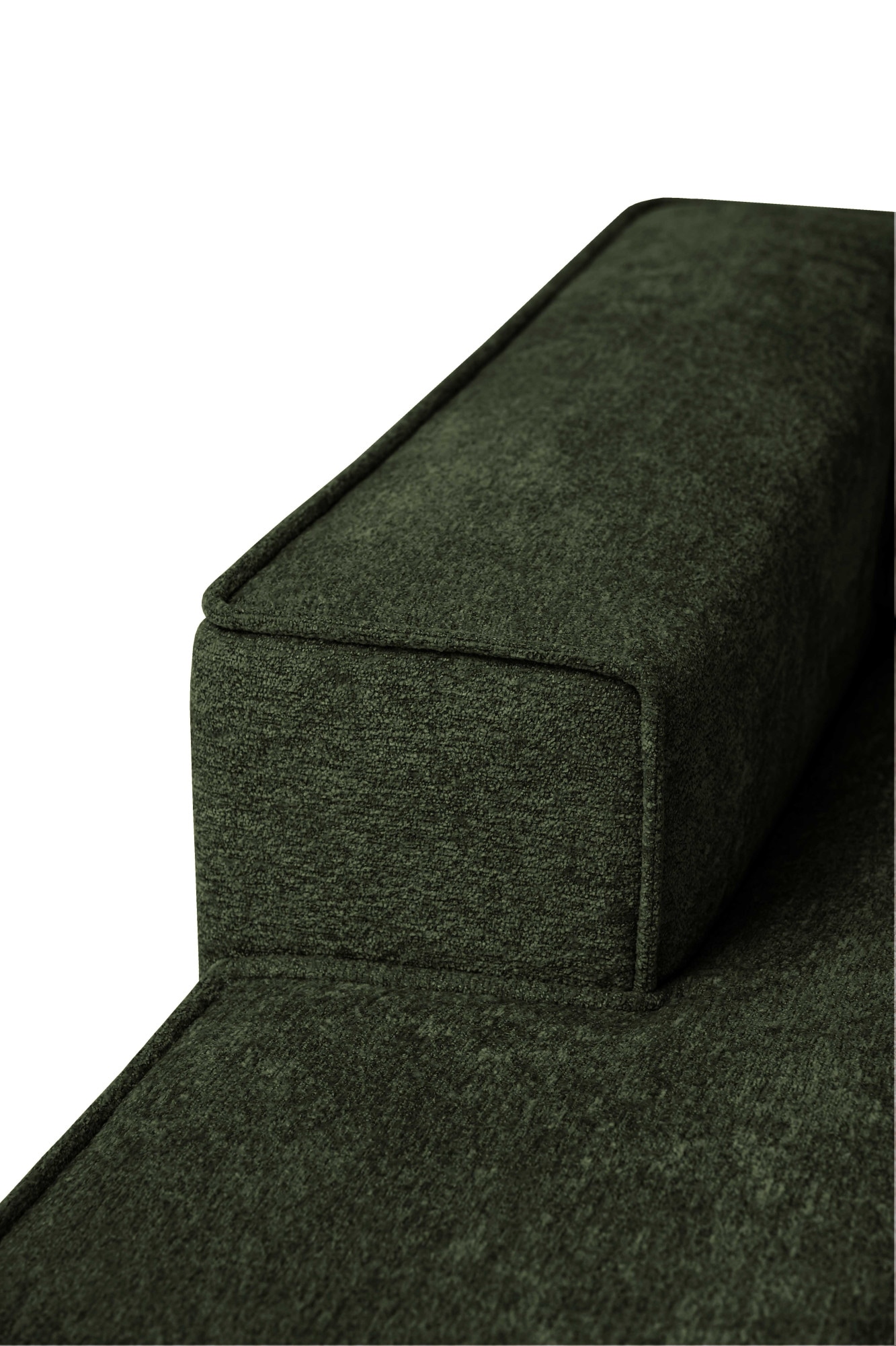 Places of Style Wohnlandschaft »XXL Sofa Oland, Struktur, Flachgewebe, Luxus-Microfaser, Boucle«, U-Form, 345 cm, Wellenunterfederung, Skandi-Design, Metallfüsse