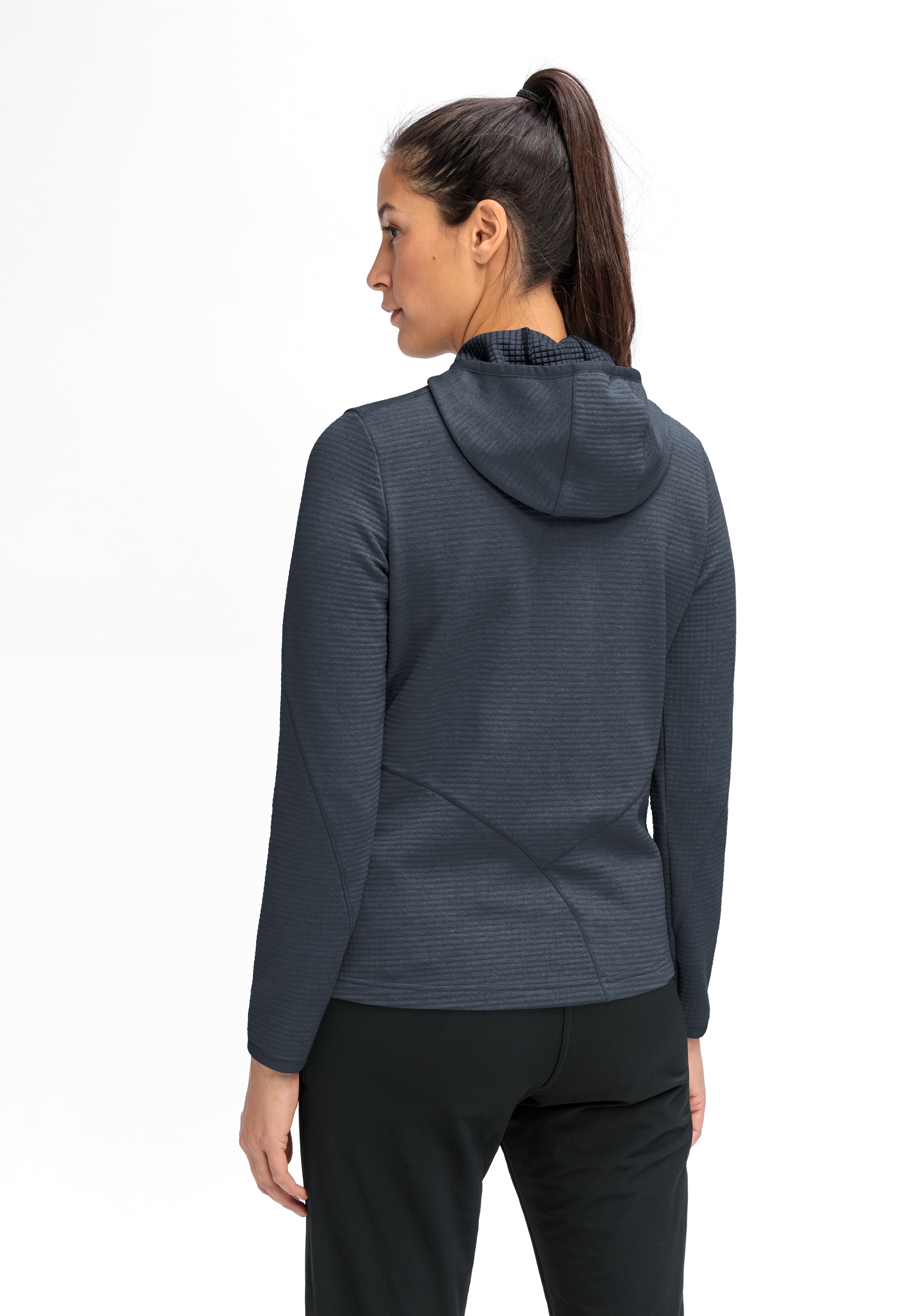 Maier Sports Fleecejacke »Tesila Hood W«, Damen Midlayer, atmungsaktiv schnelltrocknend, Full-Zip, Regular fit