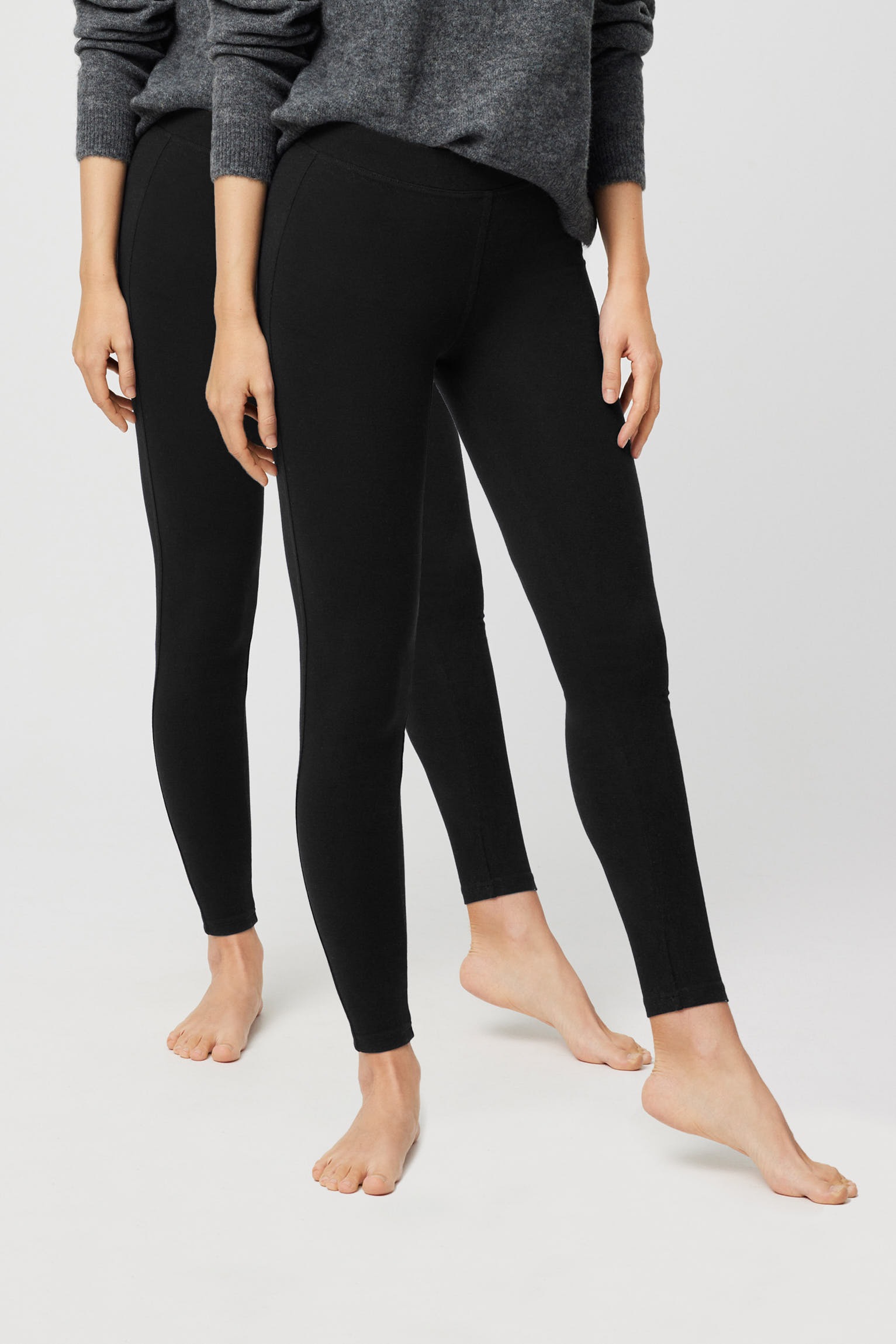 Ysabel Mora - Leggings básicos algodón negro