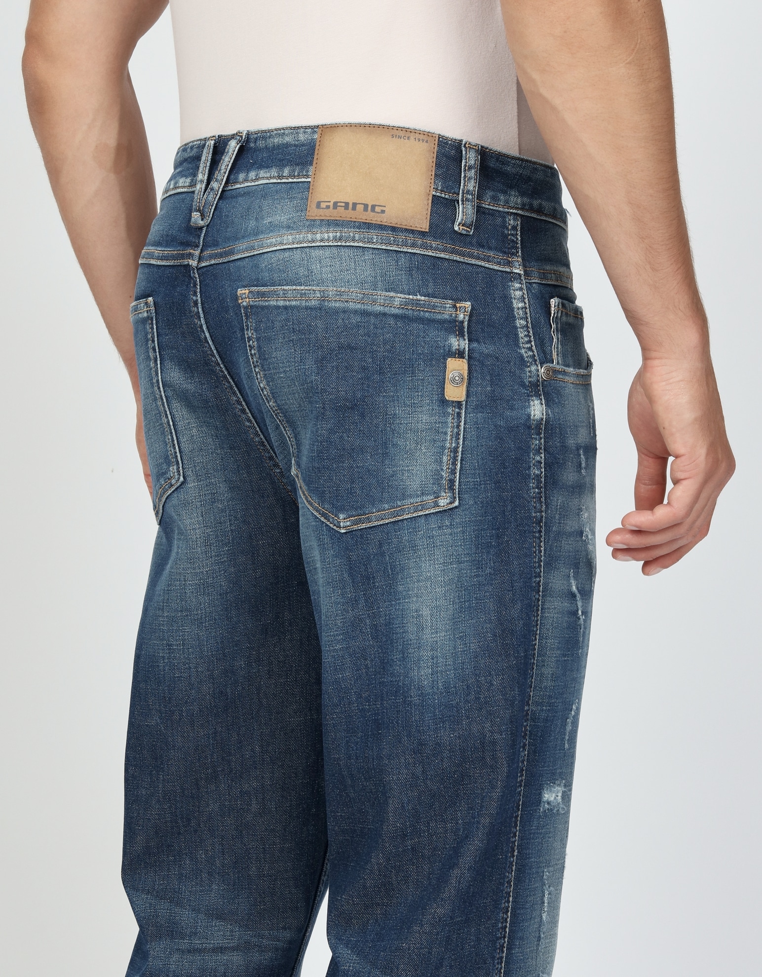 GANG Stretch-Jeans »94MARCO«, im relaxten 5-Pocket Style mit doppelter Gürtelschlaufe