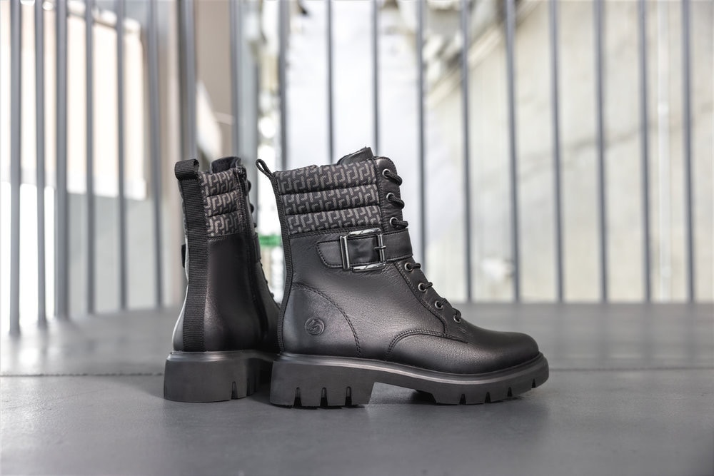 Remonte Winterstiefelette, Blockabsatz, Winterboots, Schnürboots mit Innenreissverschluss