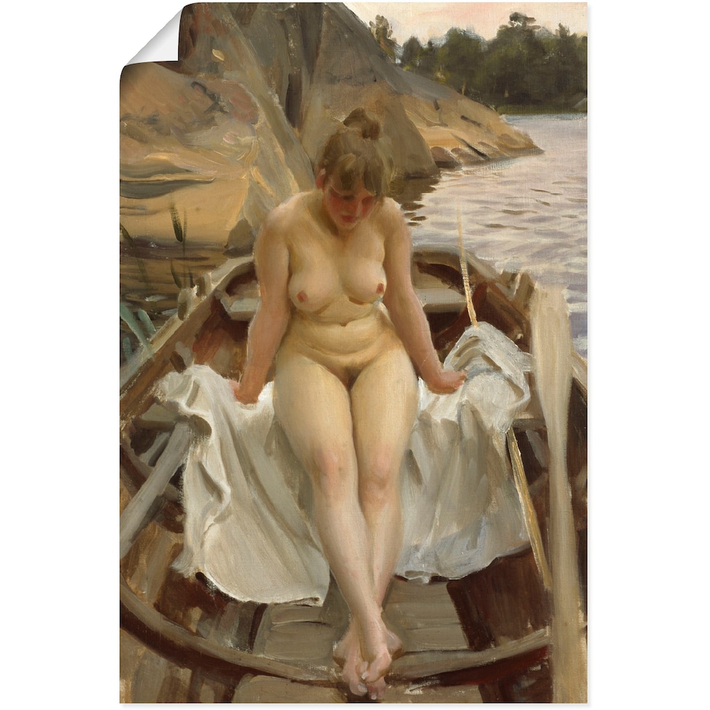Artland Wandbild »In Werners Ruderboot«, Erotische Bilder, (1 St.), als Leinwandbild, Poster in verschied. Grössen