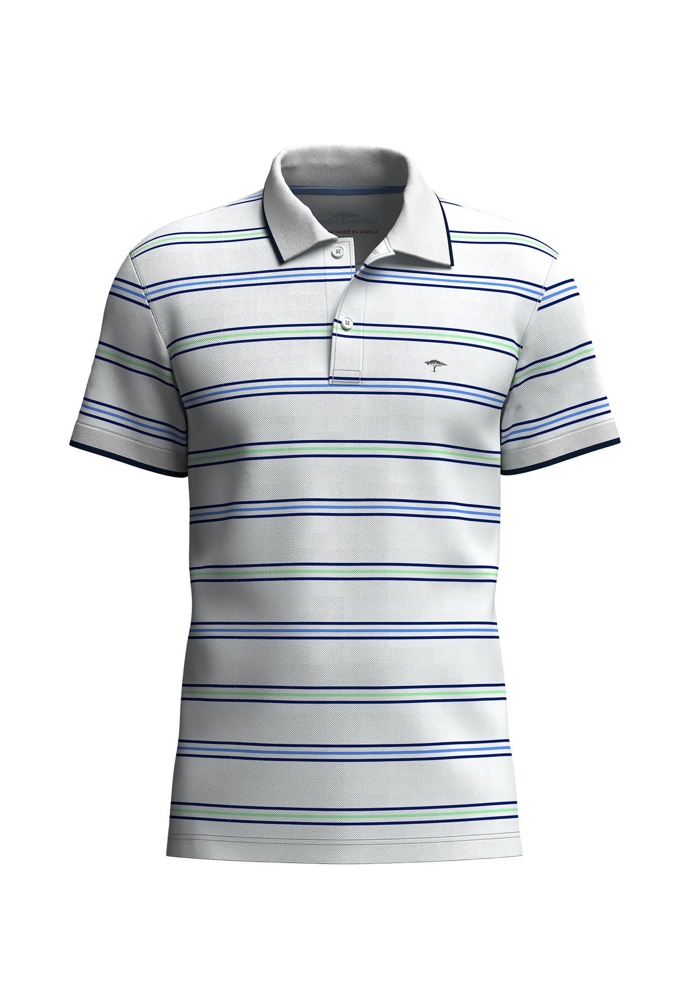 FYNCH-HATTON Poloshirt gestreift, mit Logo-stickerei