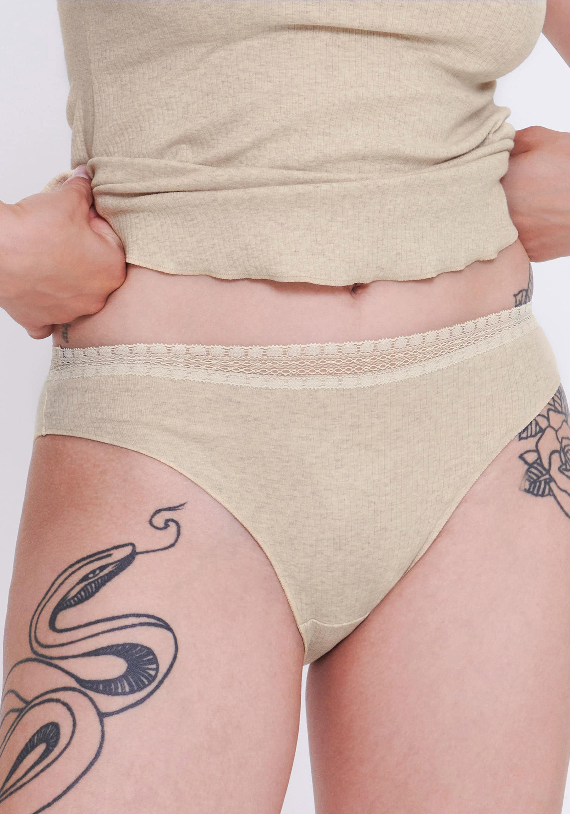 sloggi Tai-Slip »GO Ribbed«, (2er Pack), Feinripp, Baumwollmix, Stretch-Spitze, bequem, elastisch, weich