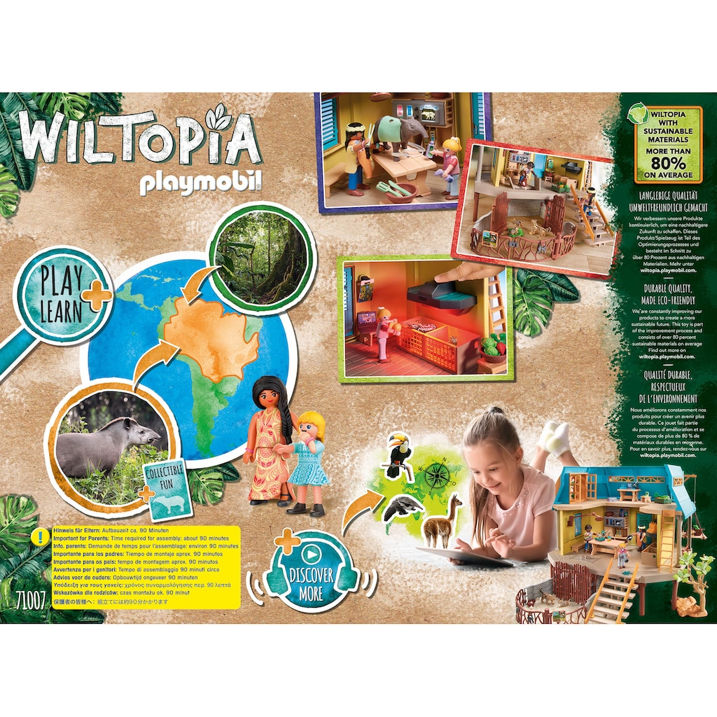 Playmobil® Konstruktions-Spielset »Wiltopia - Tierpflegestation (71007), Wiltopia«, (347 St.)
