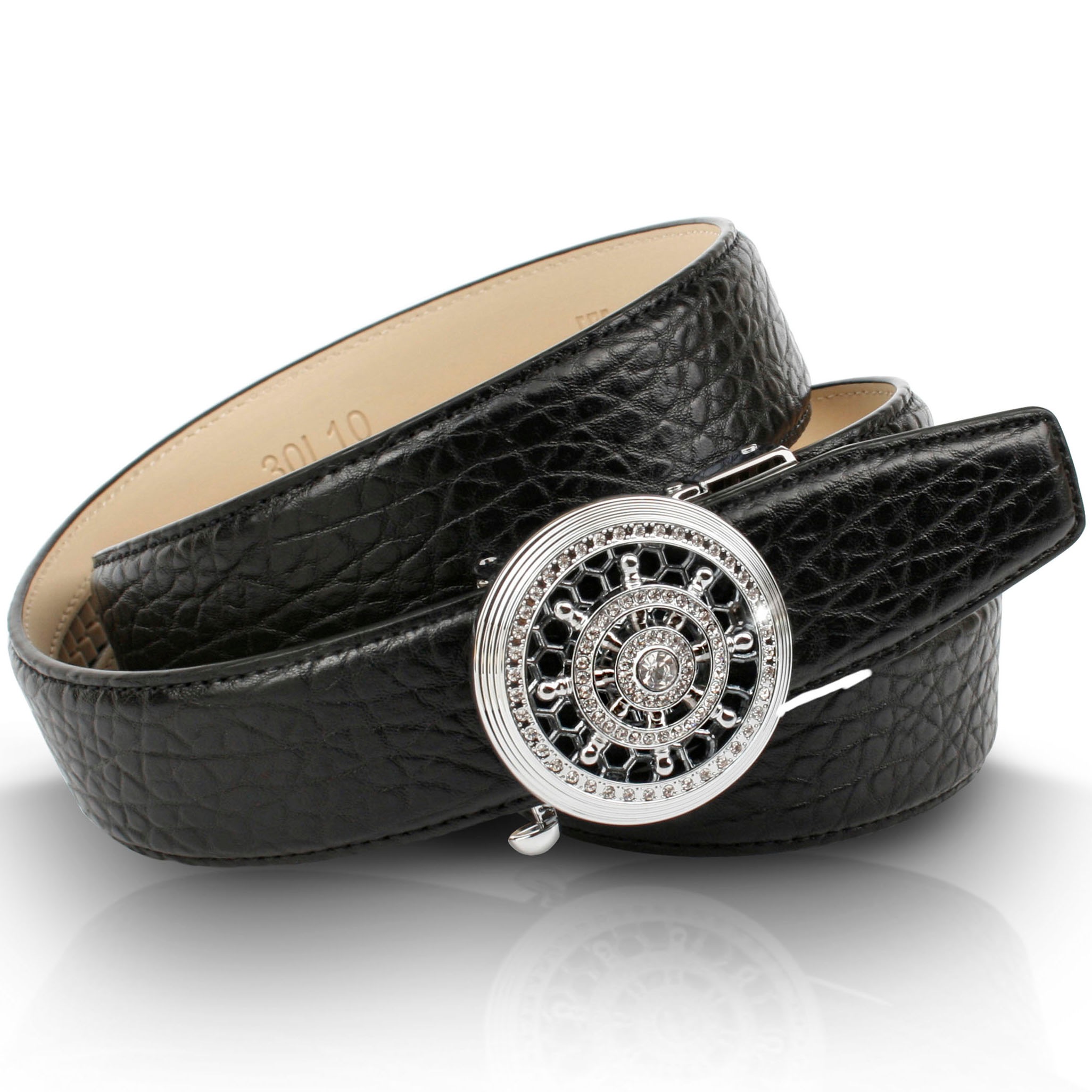 Anthoni Crown Ledergürtel, mit online silberfarbener shoppen und bei Steuerruder drehendem Schweiz Jelmoli-Versand Automatik-Schliesse