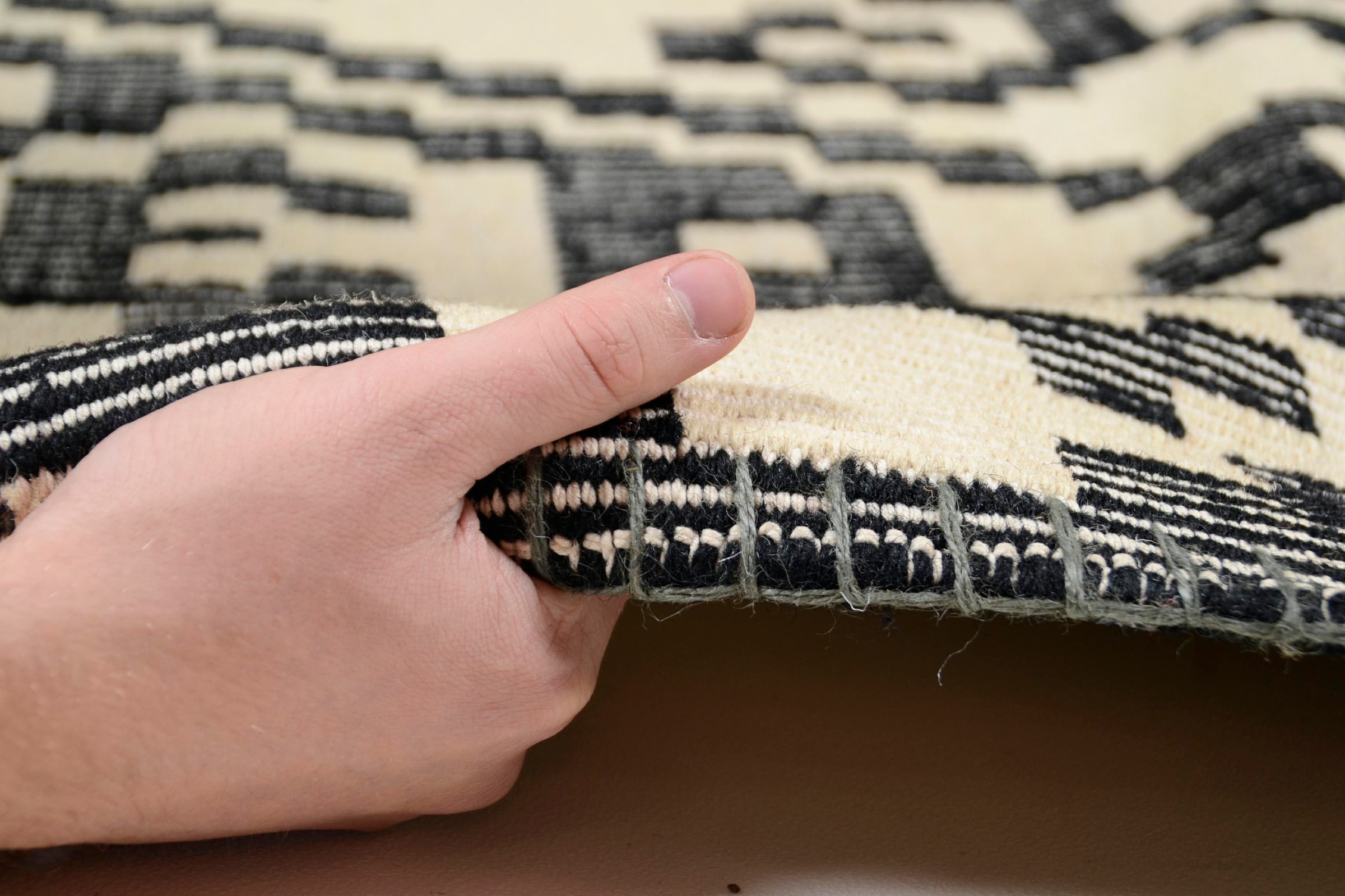 TOM TAILOR HOME Wollteppich »Large Pattern Kelim«, rechteckig, 6 mm Höhe, reine Wolle, handgewebt, Boho-Style