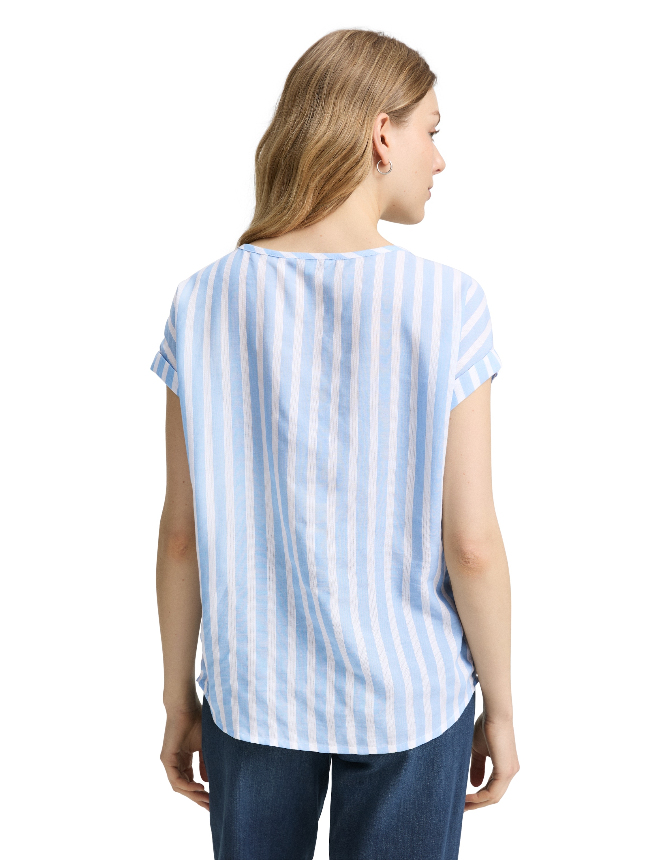 TOM TAILOR Shirtbluse, mit Streifen Muster