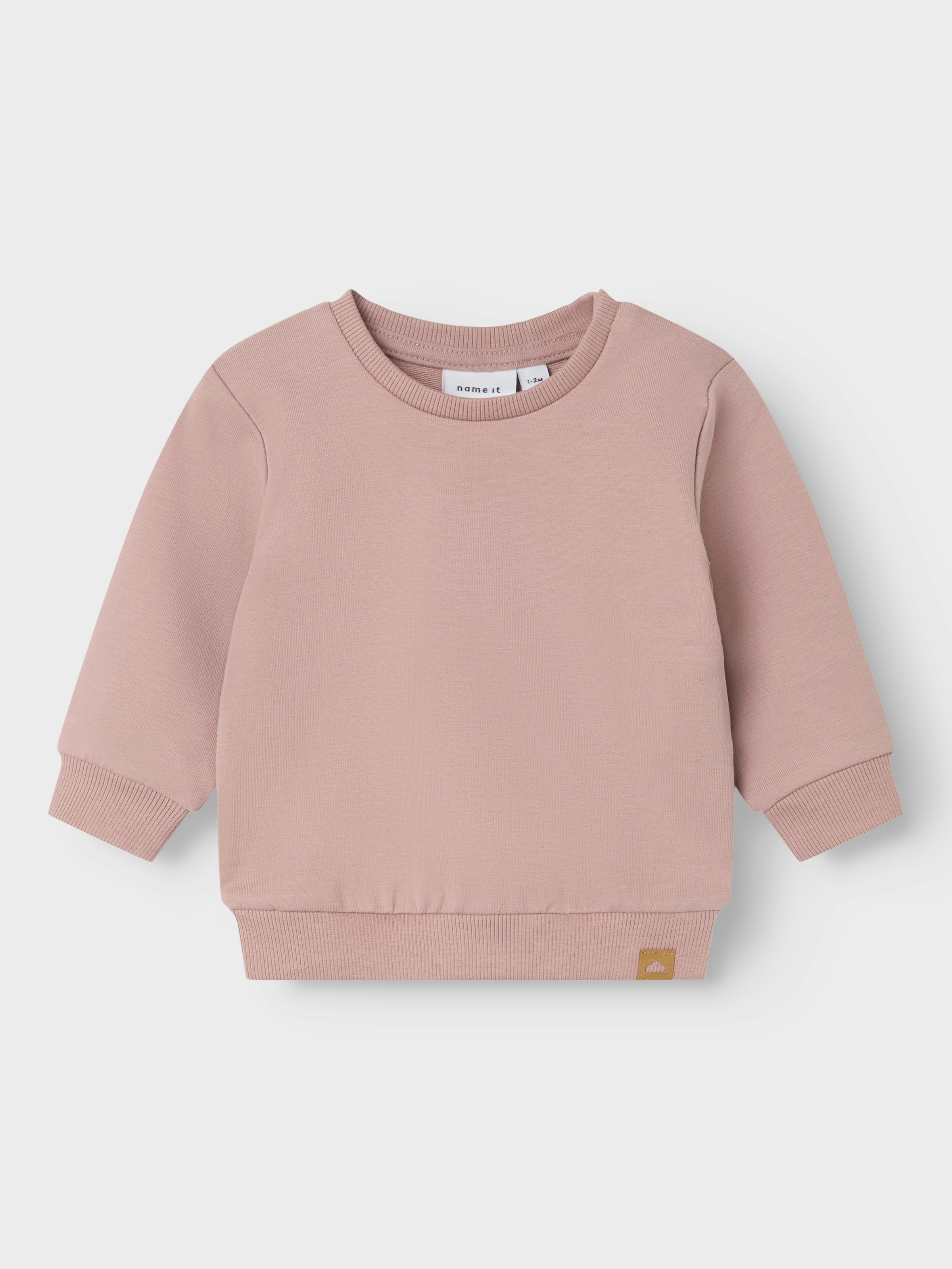 Name It Sweatshirt »NBNTAKKI für Mädchen und Jungen mit Druckknopf und Stretch«, unifarben, casual, regular fit, Baumwollmix, Rundhals