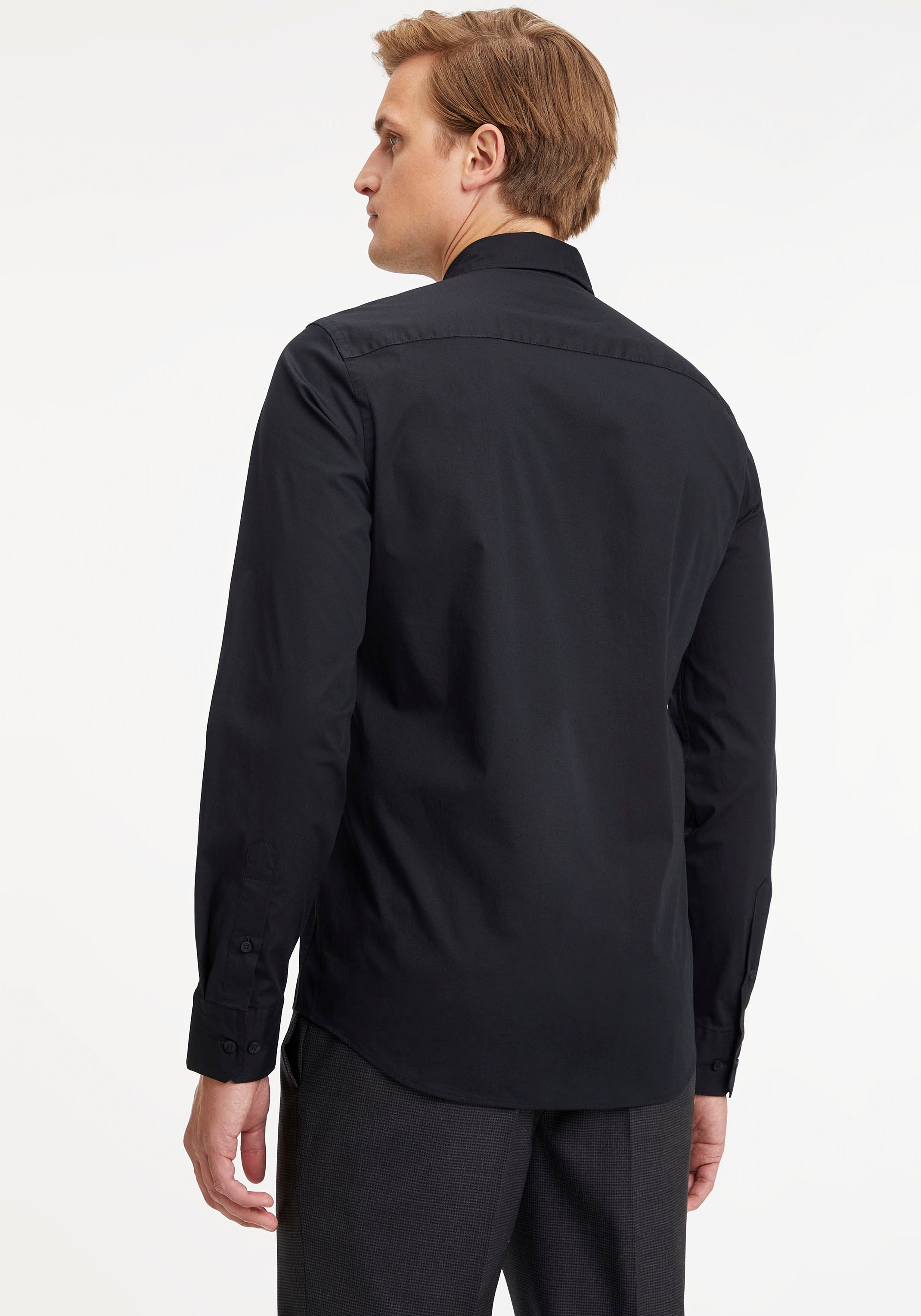 Calvin Klein Langarmhemd »SLIM FIT STRETCH POPLIN«, mit Kentkragen