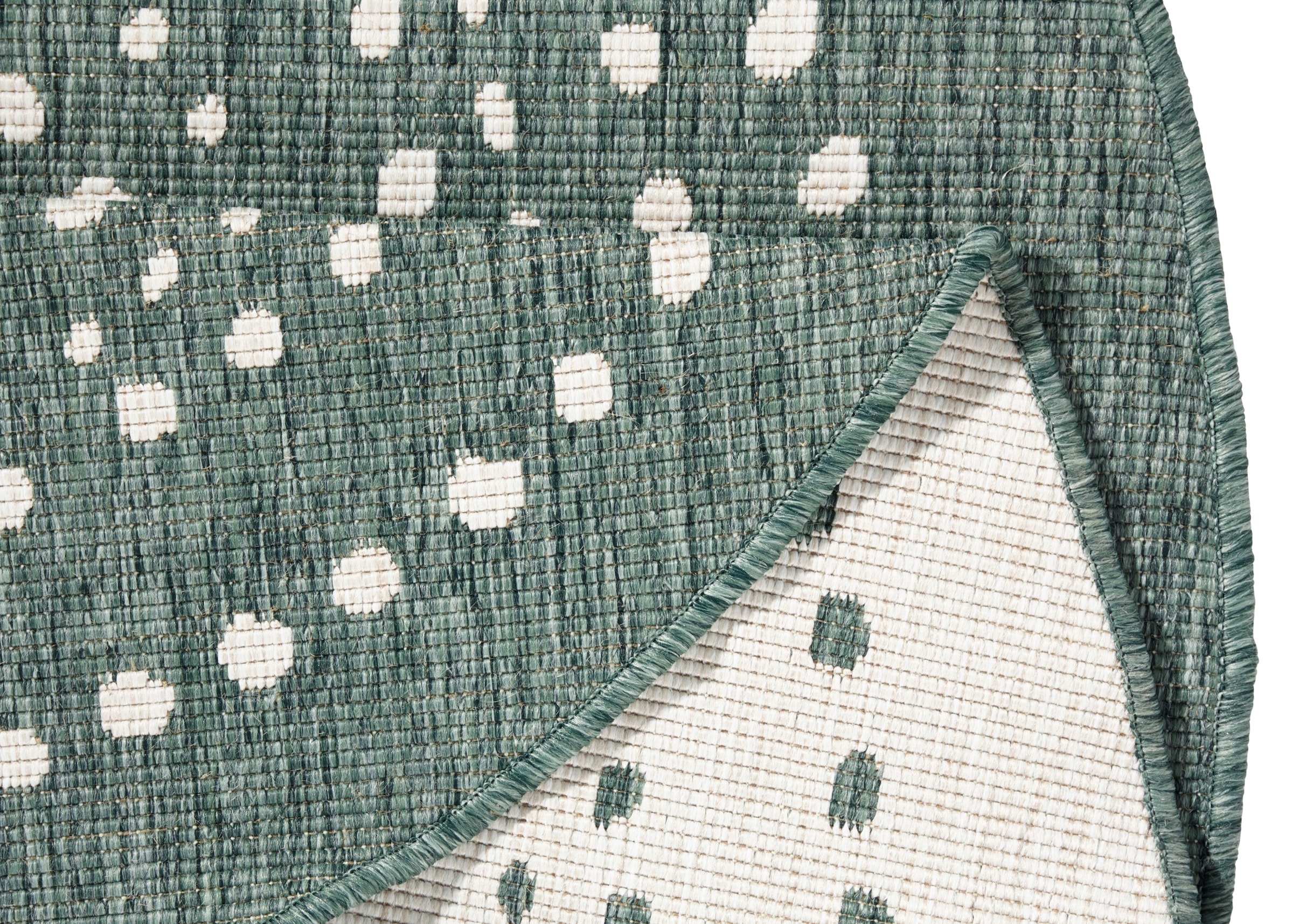 NORTHRUGS Teppich »Bali Wendeteppich«, rund, 5 mm Höhe, In-& Outdoor, Wetterfest, Balkon, Garten, Wohnzimmer, Wasserfest