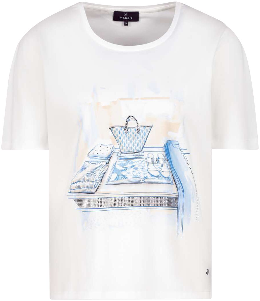 Monari Rundhalsshirt, mit Frontprint