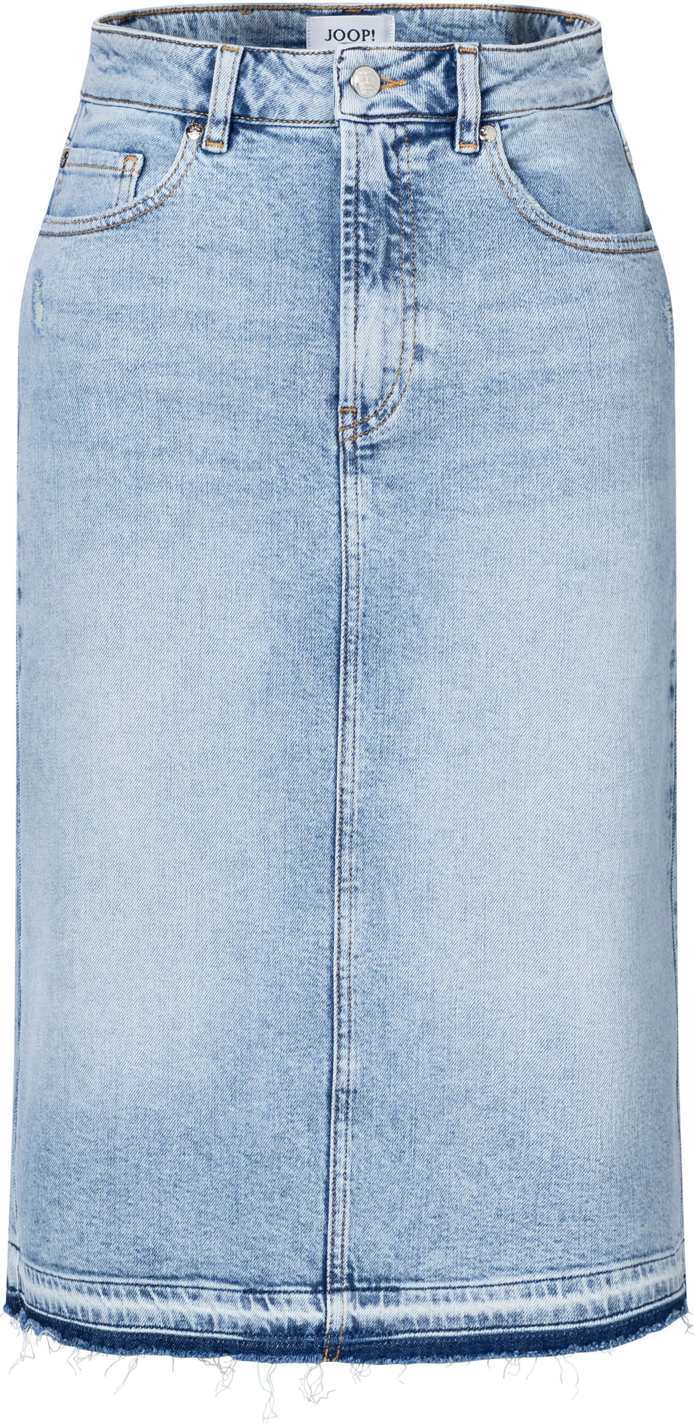 Joop Jeans Jeansrock »Romy«, mit Fransensaum