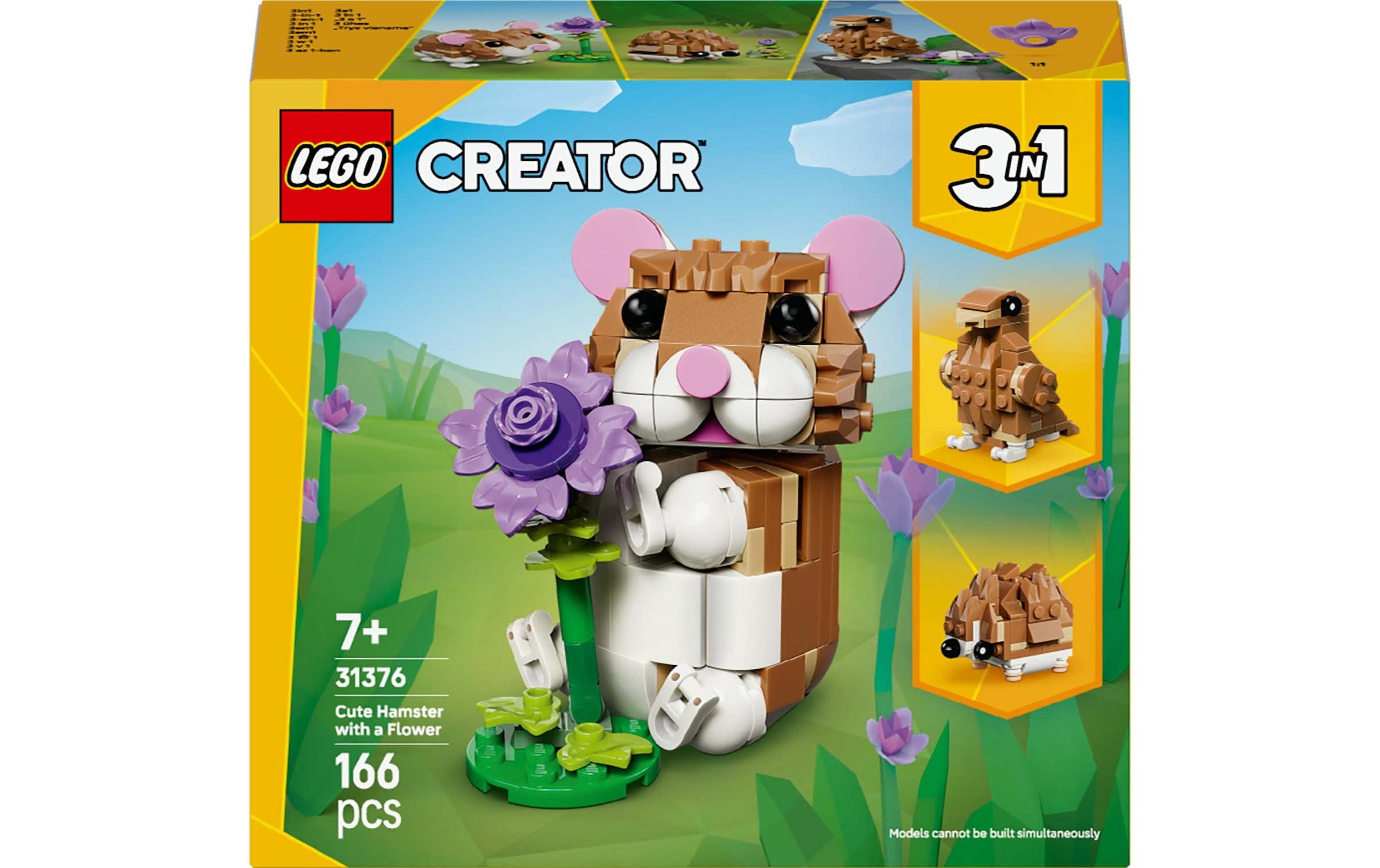 Konstruktionsspielsteine "Creator Niedlicher Hamster mit Blume 31376" Kategorie: Figuren/Tiere
