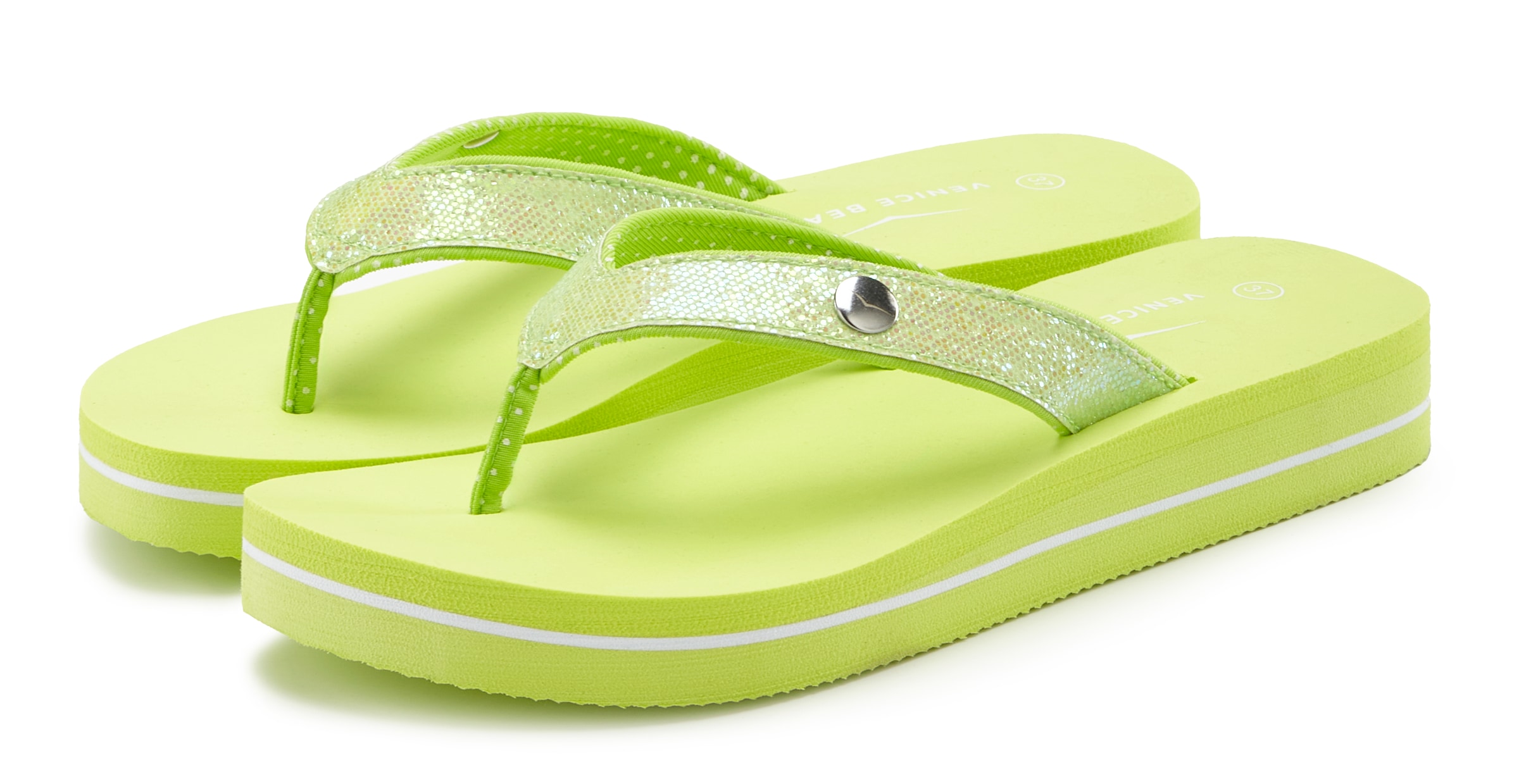 Venice Beach Badezehentrenner "Sandale, Badeschuh, Badelatsche, Flip Flop, Badeschlappe, Pantolette" Zehentrenner mit wasserabweisender und leichter Sohle VEGAN