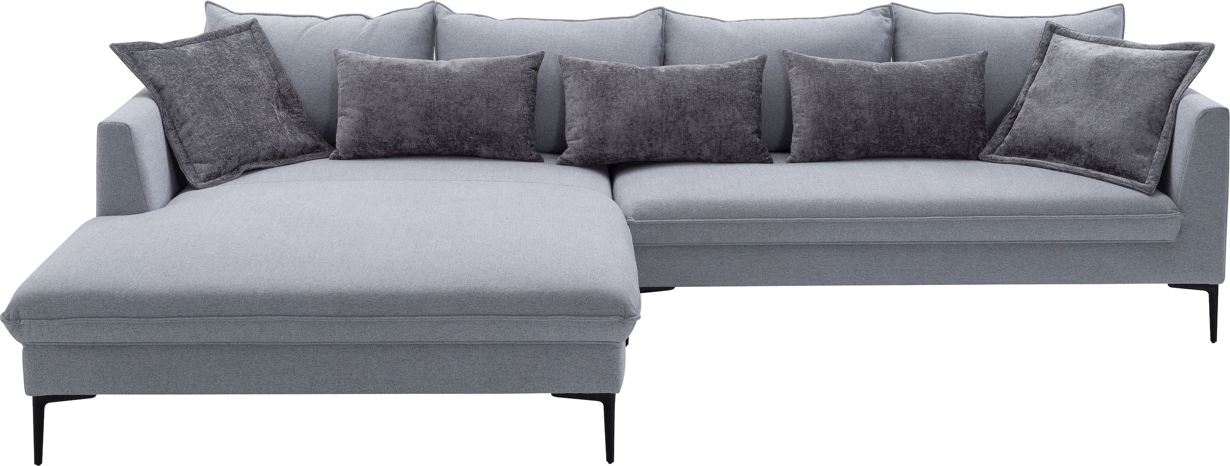 exxpo - sofa fashion Ecksofa »Piazza, elegant und edel, Designsofa mit tollem Sitzkomfort,«, (2 St.), Longchair Ecke in hochwertiger Verarbeitung, Stellmasse 321x187cm