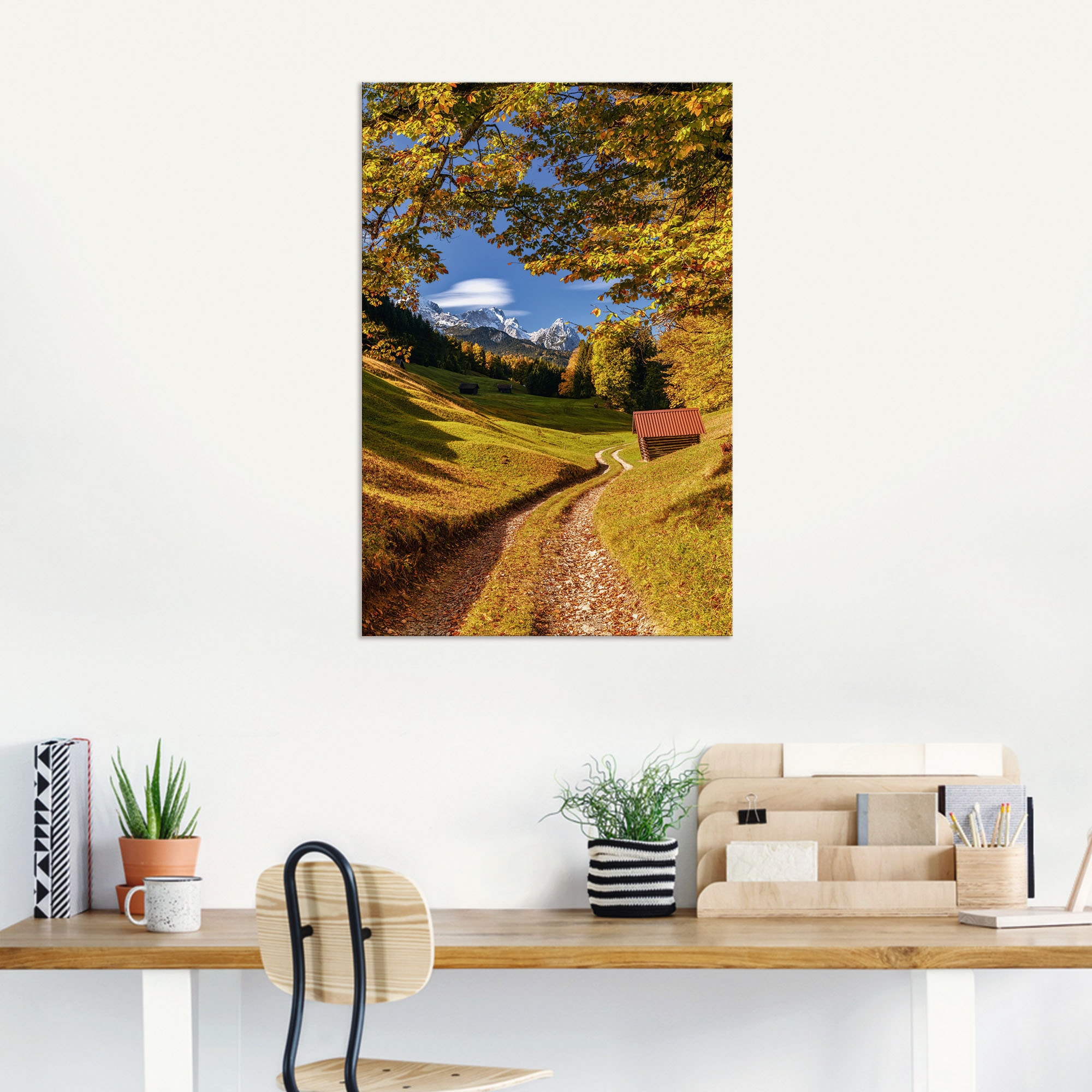 Artland Wandbild »Goldener Herbs Oberbayern«, Vier Jahreszeiten Bilder, (1 St.), als Alubild, Leinwandbild, Wandaufkleber oder Poster in versch. Grössen