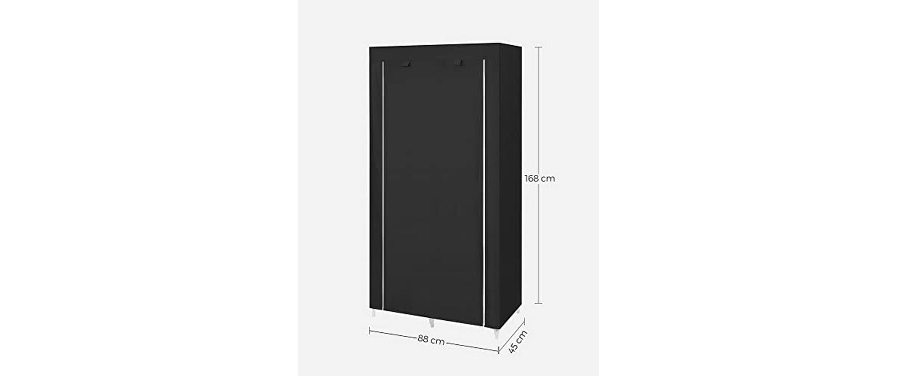 SONGMICS Regal »mit Rolltür 88 x 45 x 170 cm, Schwarz«