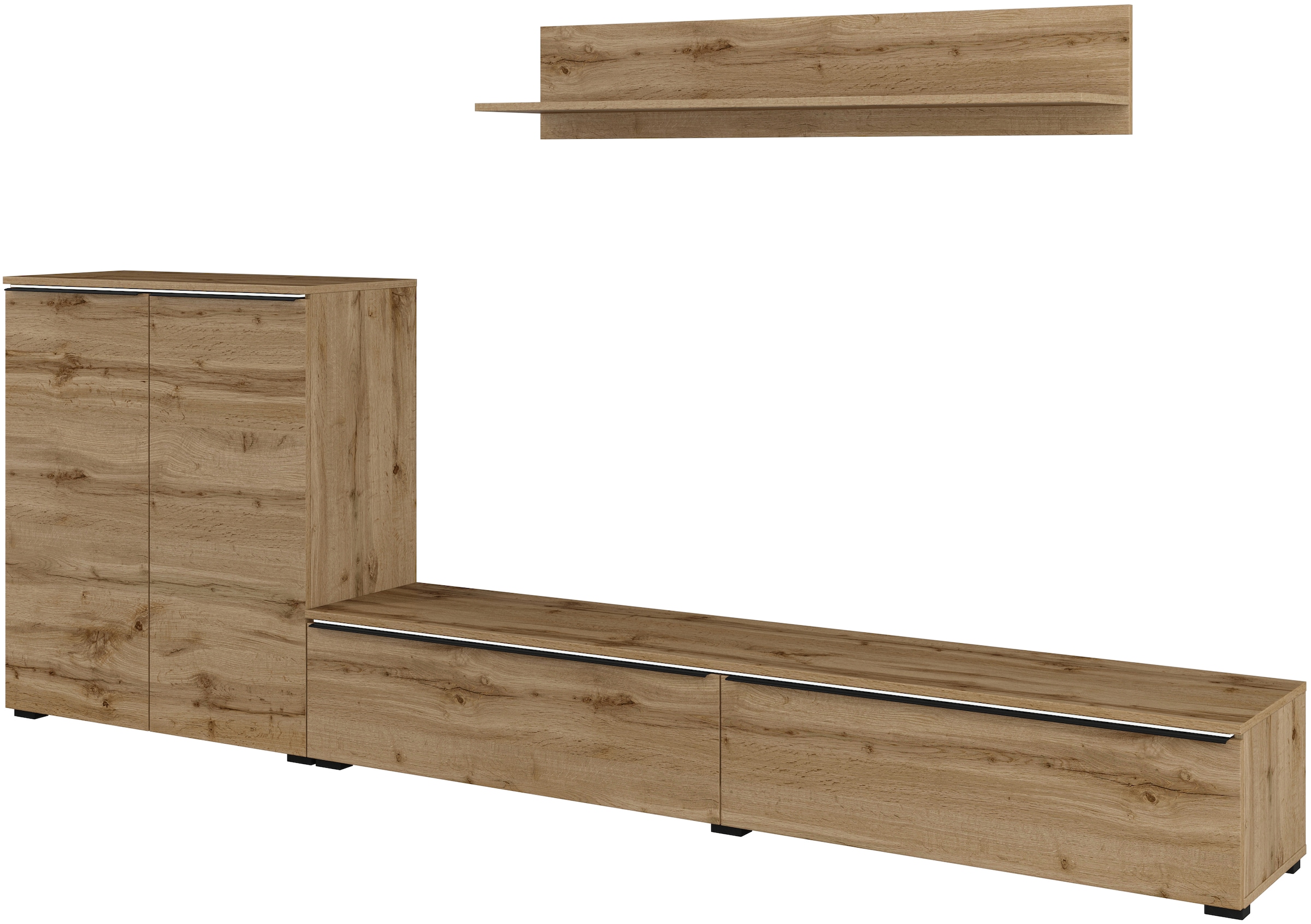 INOSIGN Wohnwand »Tana, Breite 260 cm, moderne Anbauwand«, (3 St.), Mediawand (Set, 3-St), Lowboard, Wandregal, Kommode