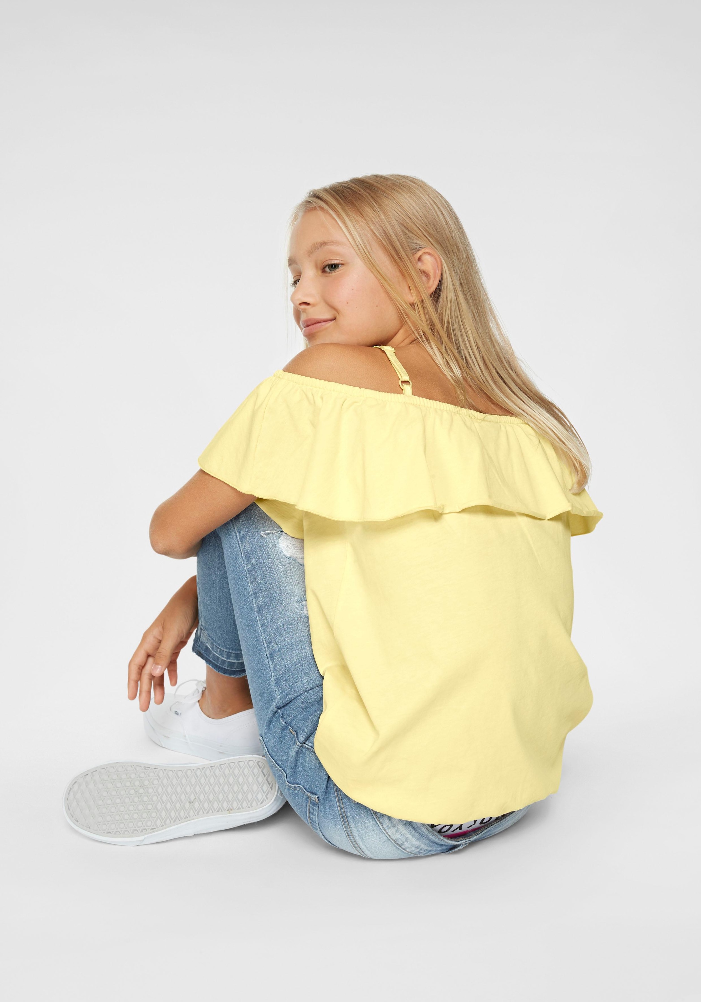 KIDSWORLD T-Shirt, mit weitem Carmenausschnitt