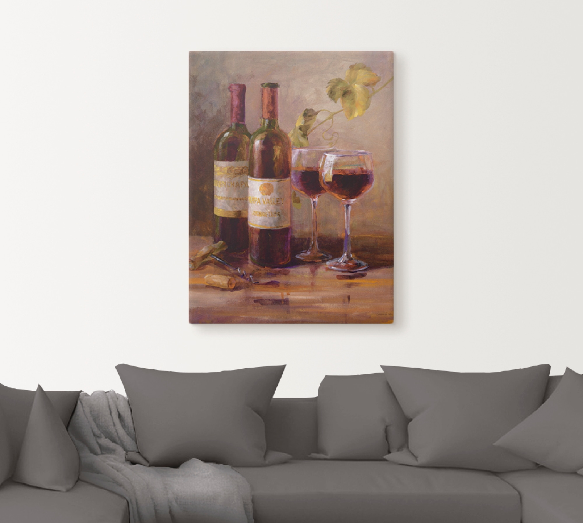 Artland Wandbild »Offener Wein I«, Getränke, (1 St.), als Leinwandbild, Poster, Wandaufkleber in verschied. Grössen