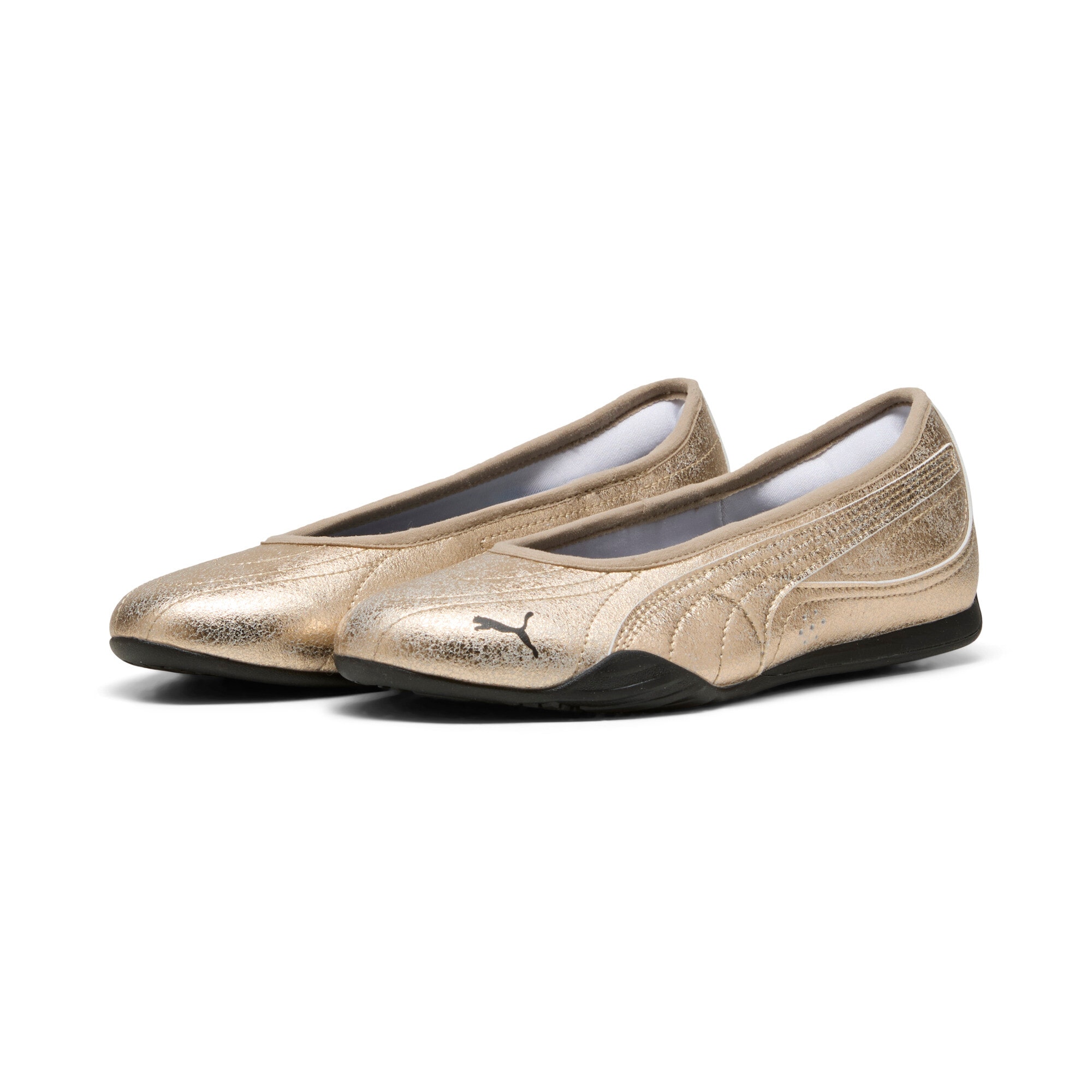 PUMA Sneaker "CATCH SOLEIL BALLERINA METALLIC WHISPER" mit profillaufsohle aus Gummi, mit Textilmix und Textilfutter
