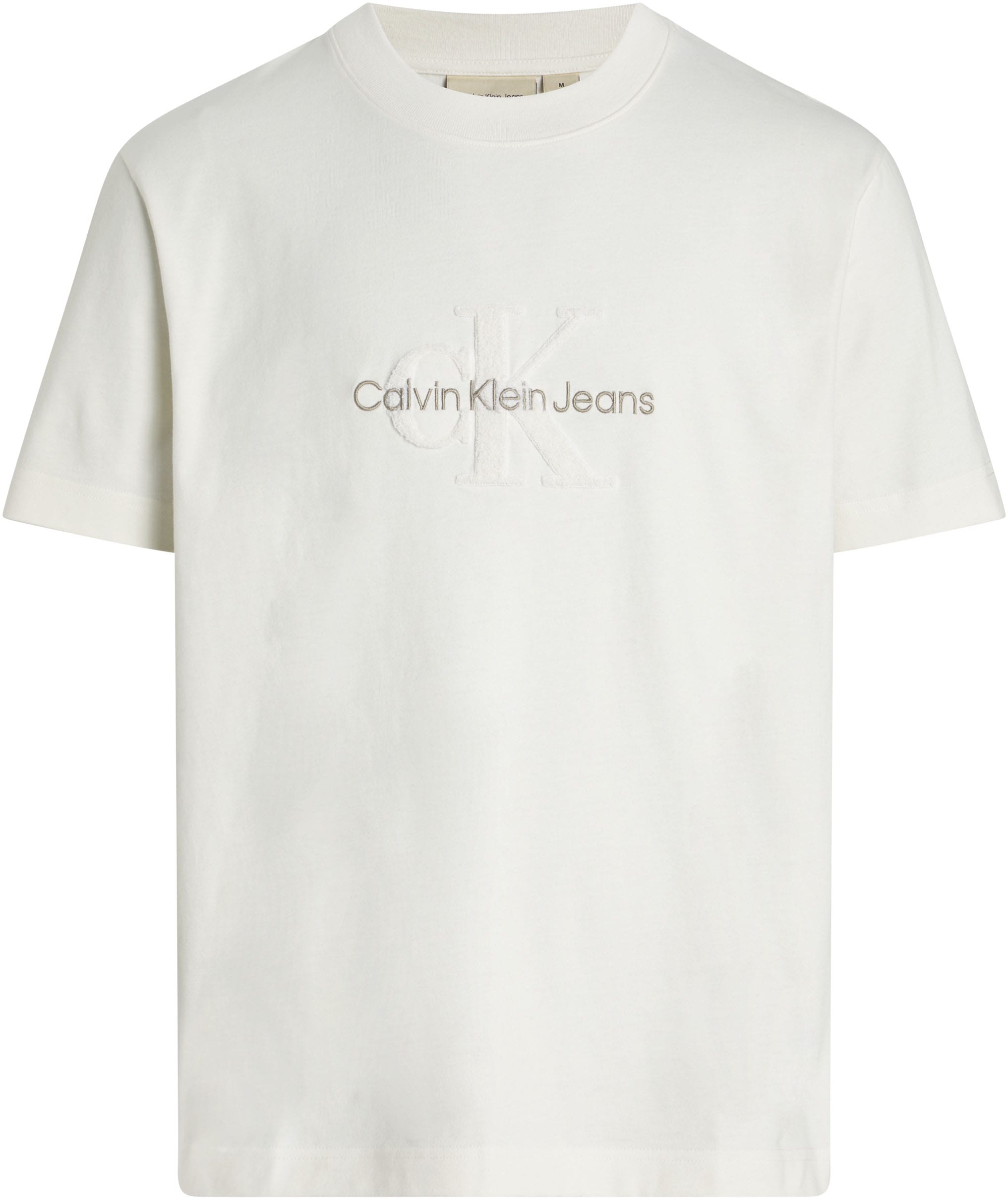 Calvin Klein Jeans T-Shirt »CHENILLE MONOLOGO TEE«, mit Logostickerei