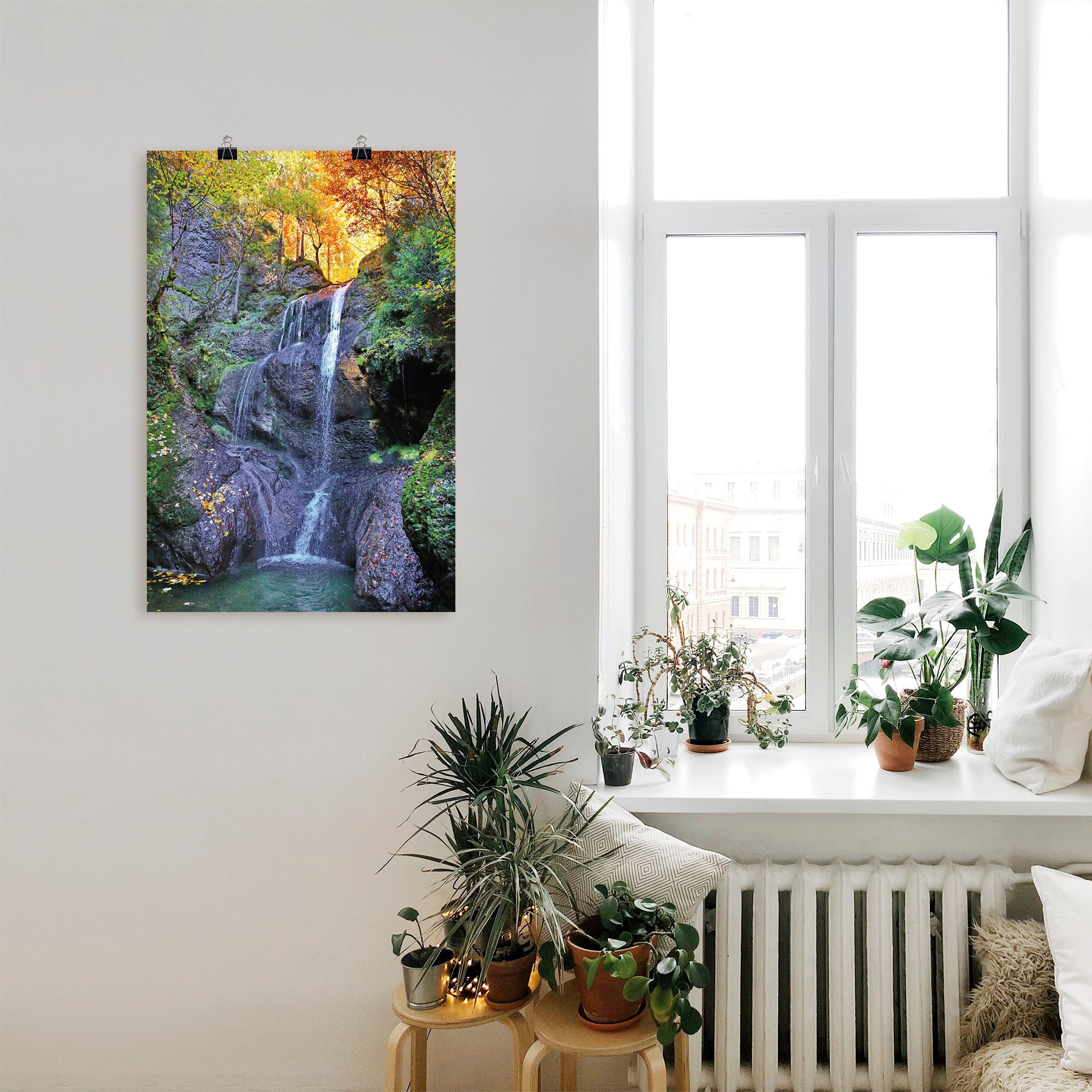 Artland Wandbild »Niedersonthofener Wasserfall im Allgäu«, Wasserfallbilder, (1 St.), als Leinwandbild, Poster in verschied. Grössen