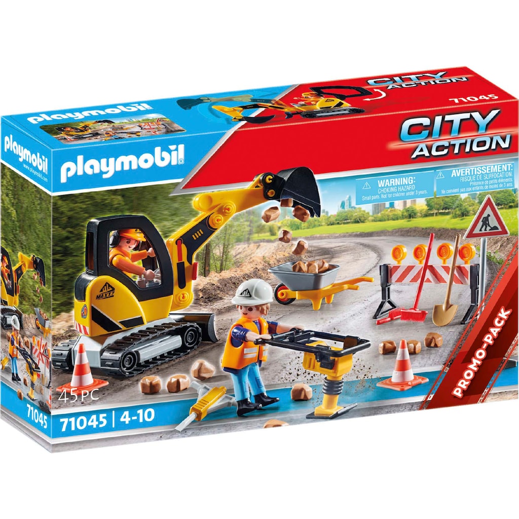 Playmobil® Konstruktions-Spielset »Strassenbau (71045), City Action«, (45 St.)