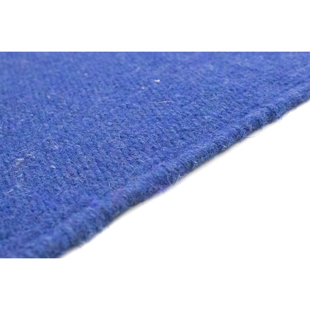 morgenland Wollteppich »Kelim Teppich handgewebt blau«, rechteckig