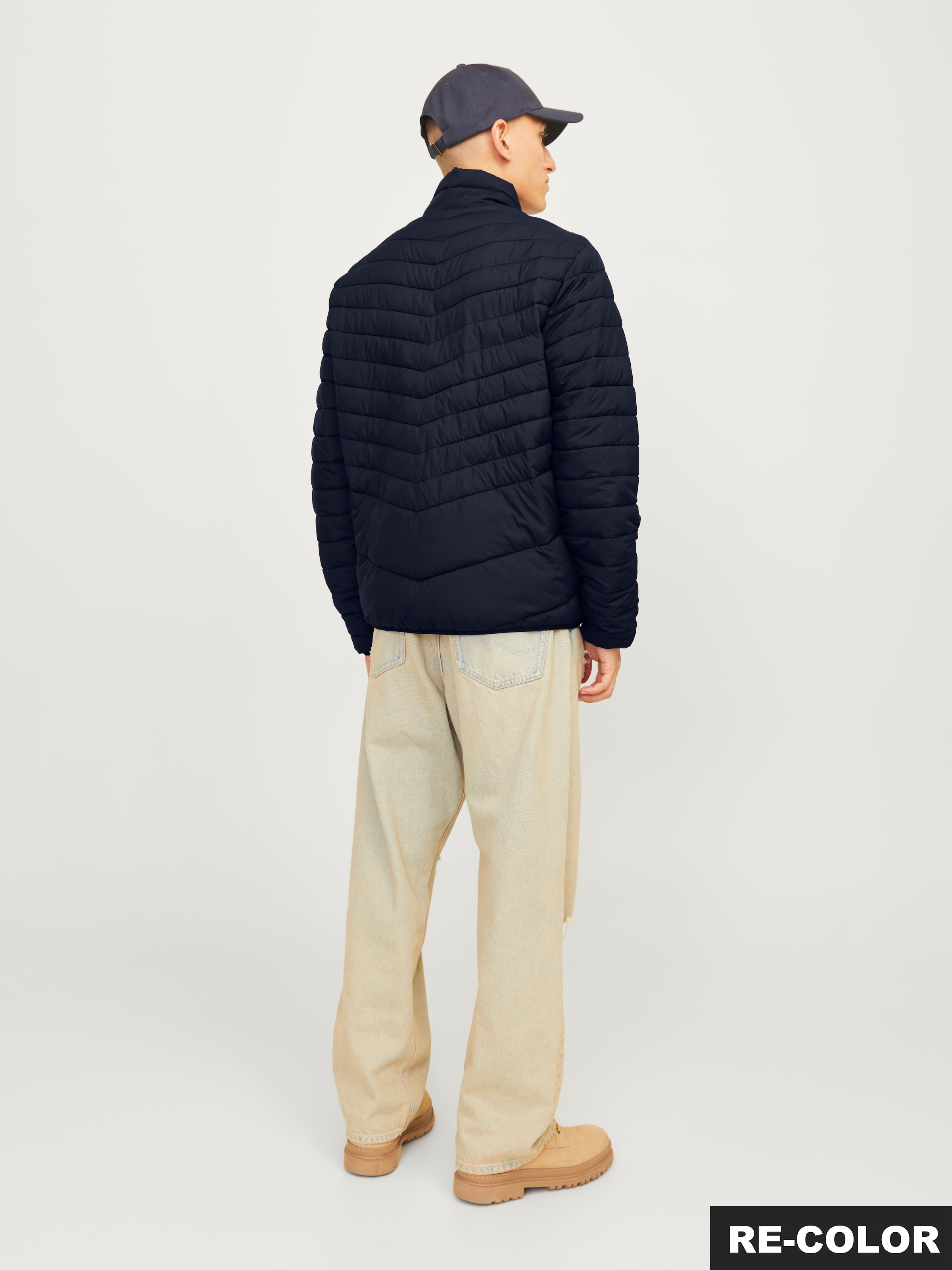 Jack & Jones Steppjacke »JJESTATE PACKABLE PUFFER COLLAR NOOS«, ohne Kapuze