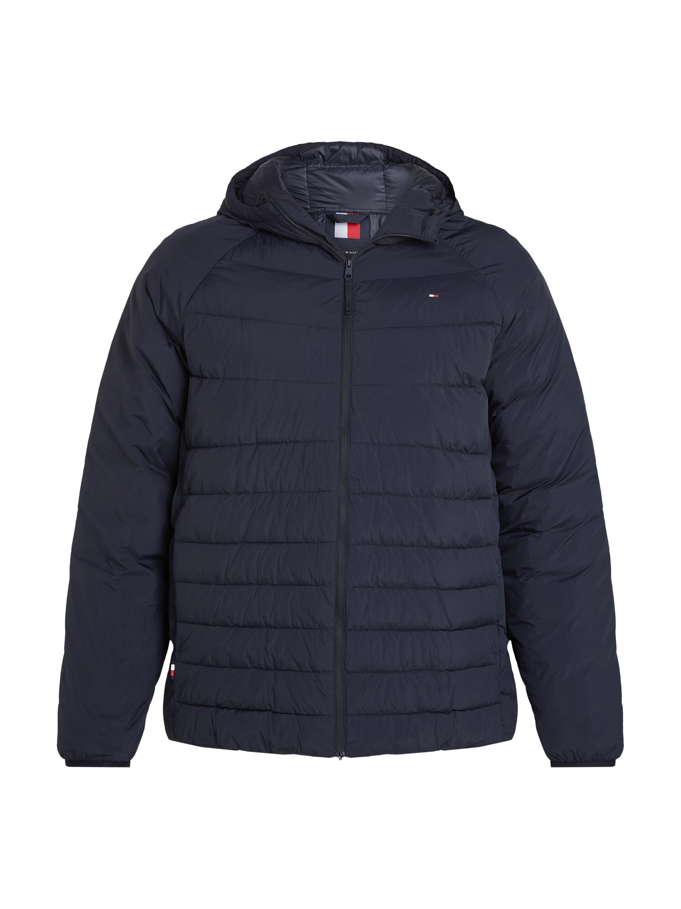 Tommy Hilfiger Big & Tall Steppjacke »BT-MIX QUILT HOODED JACKET-B«, mit Kapuze, in Grossen Grössen, Logostickerei