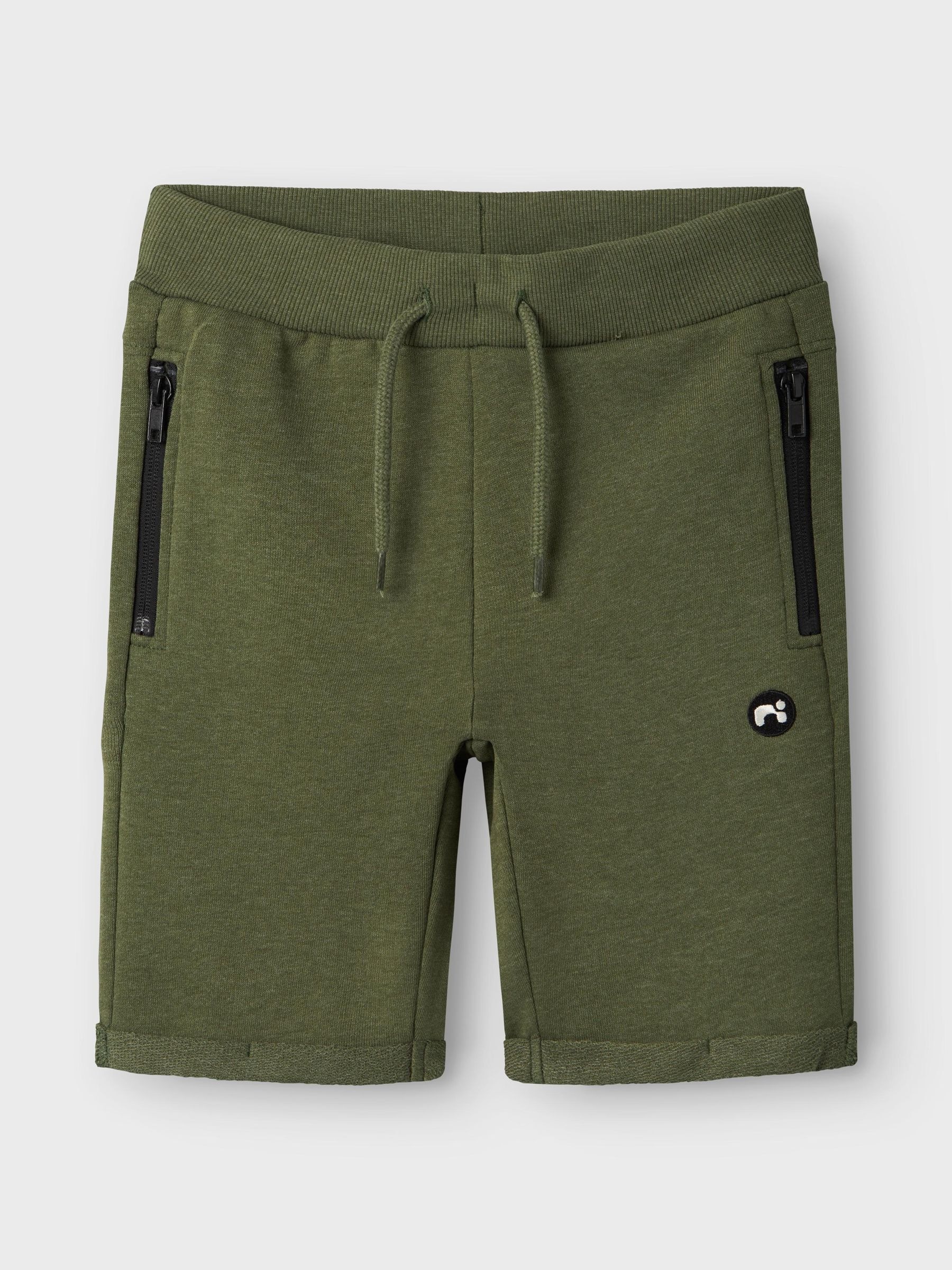 Name It Sweatshorts »NKMVIMO SWE SHORTS BRU NOOS« Baumwollmischung, Umschlagsaum, Reissverschlusstaschen