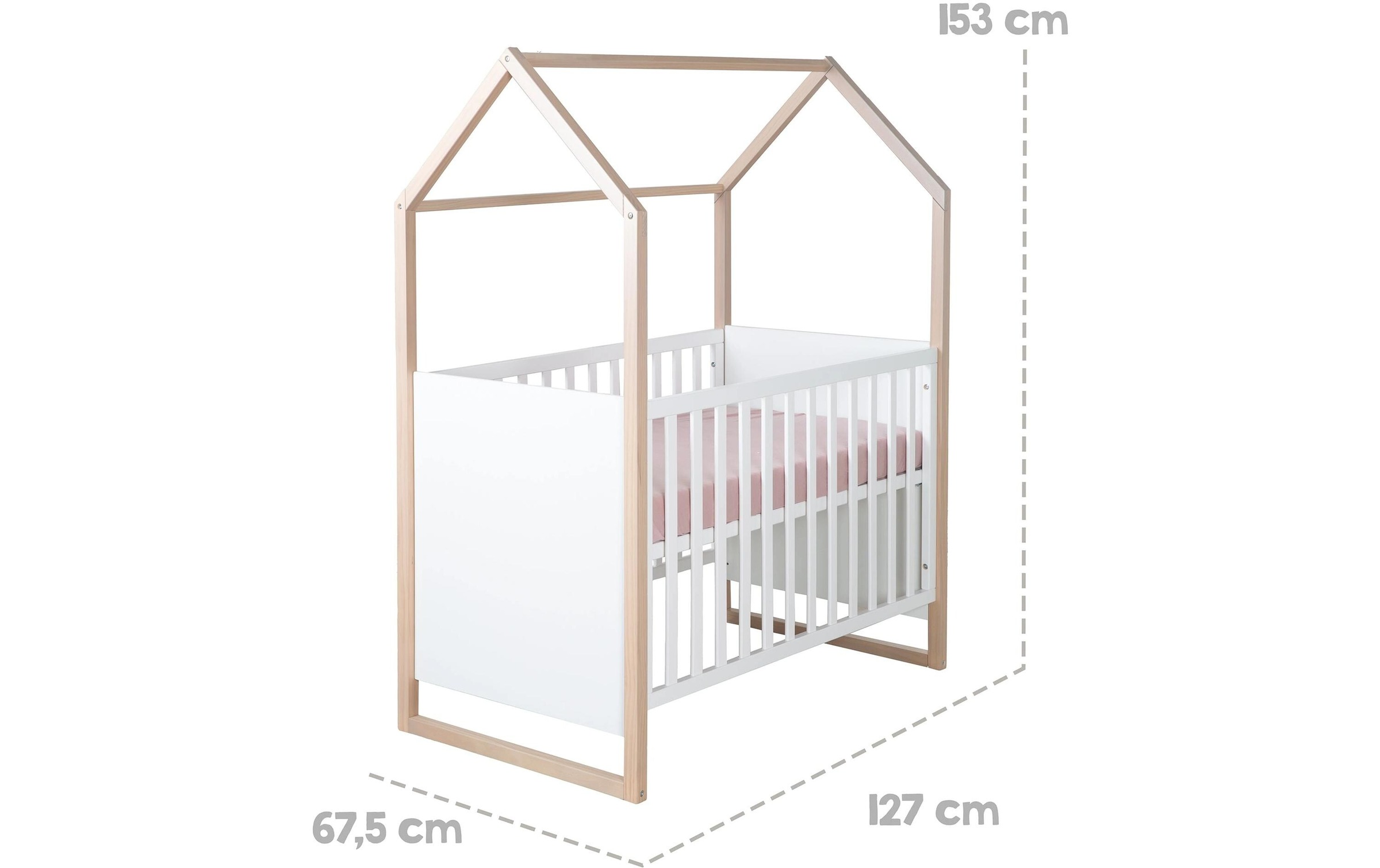roba® Babybett »Cabane 60 x 120 cm«, (1 tlg.)