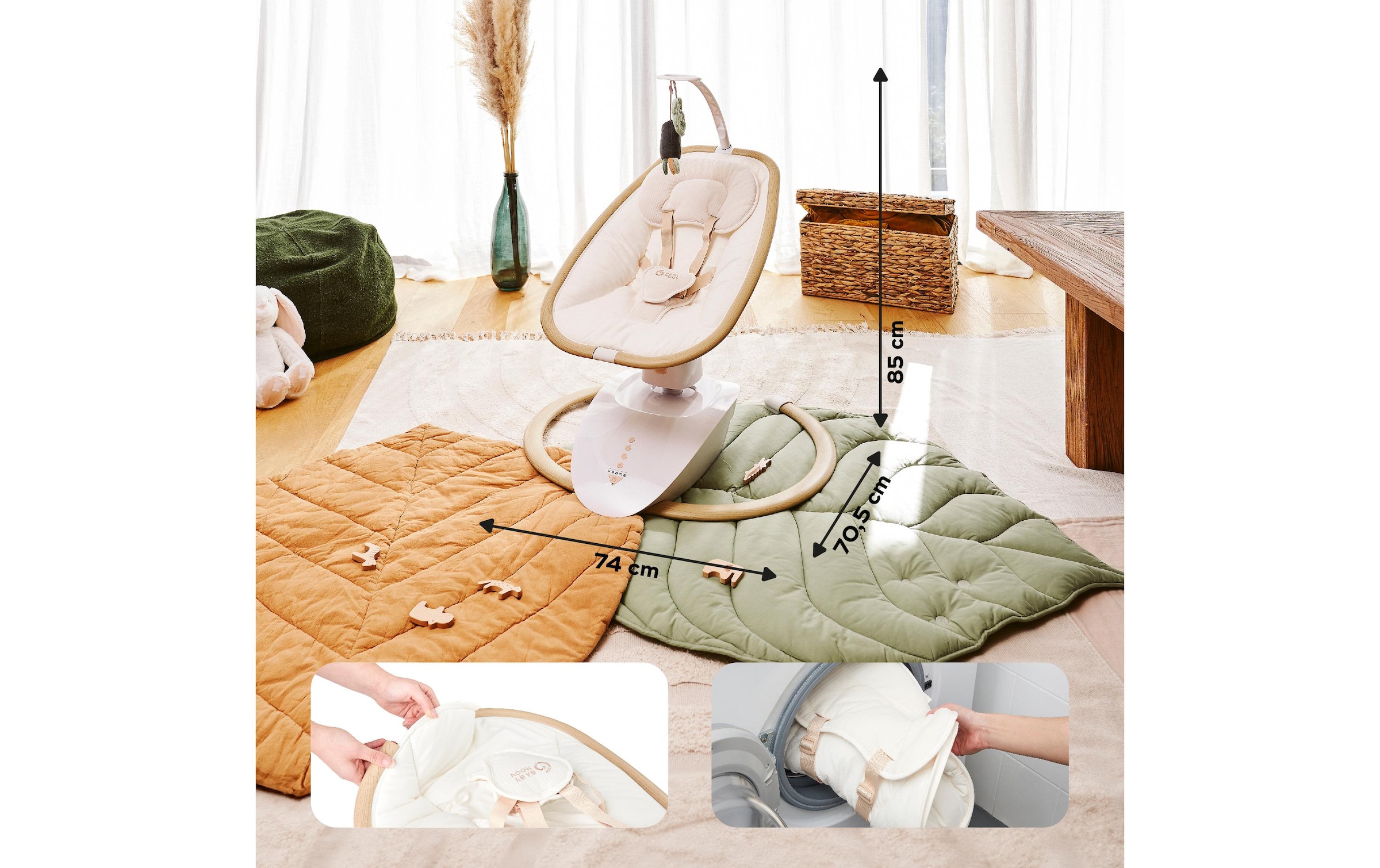 BABYMOOV Babyschaukel »Swoon Hoop Sand«