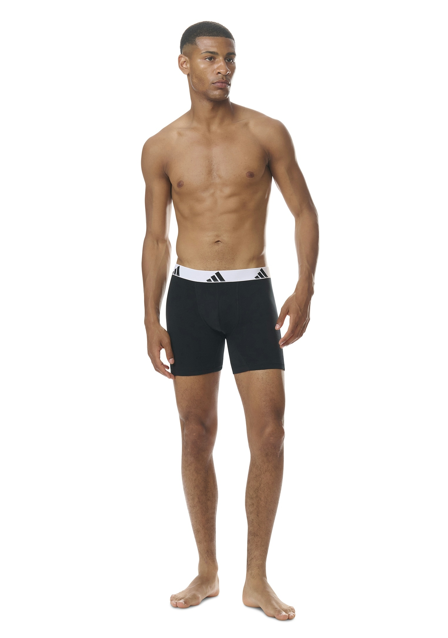 adidas Sportswear Langer Boxer »Active Flex Cotton«, (3er Pack), elastisch, Logo-Bund, sportlicher Look, ohne Eingriff
